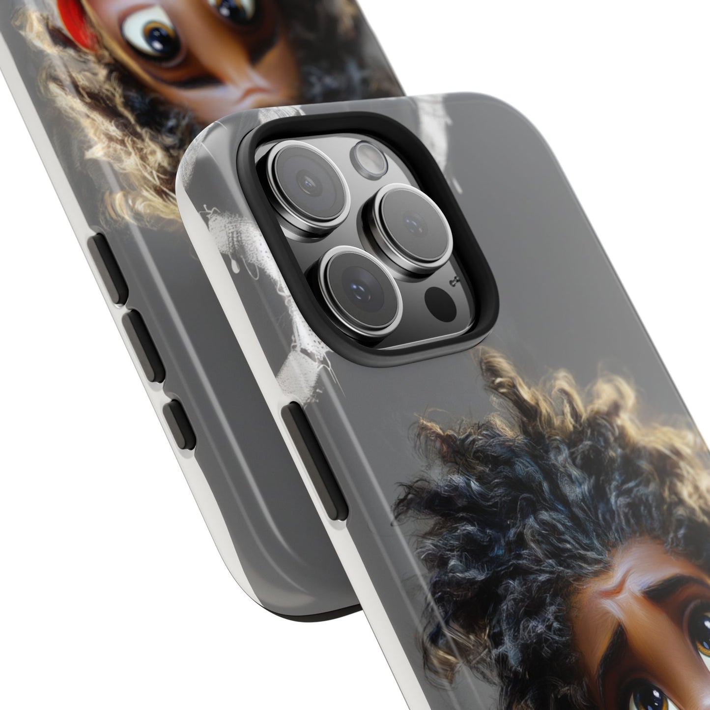 Whimsical Tough Phone Case - Artistic Design for Kids and Tweens