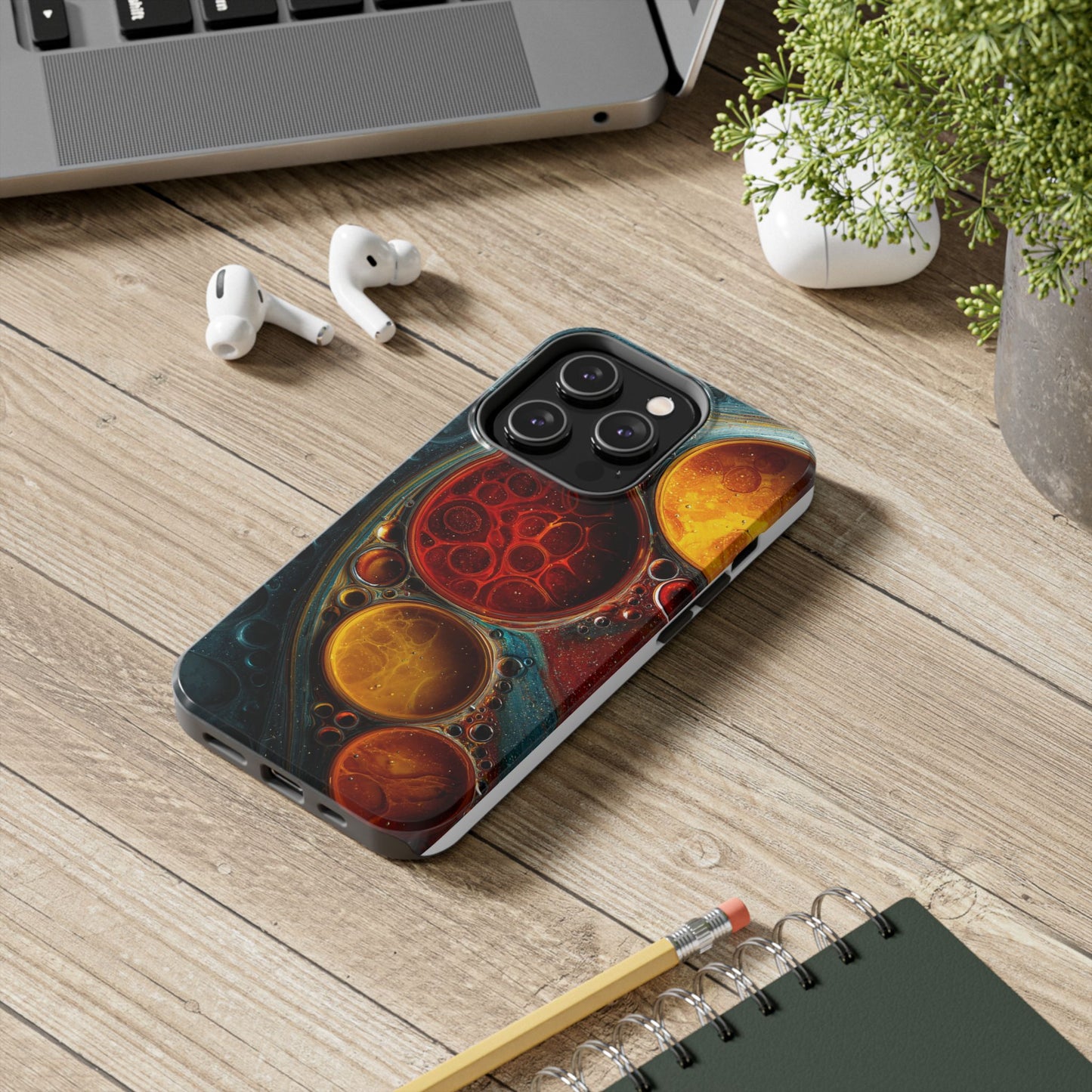 Vibrant Abstract Tough Phone Case - Durable Protection with Artistic Design