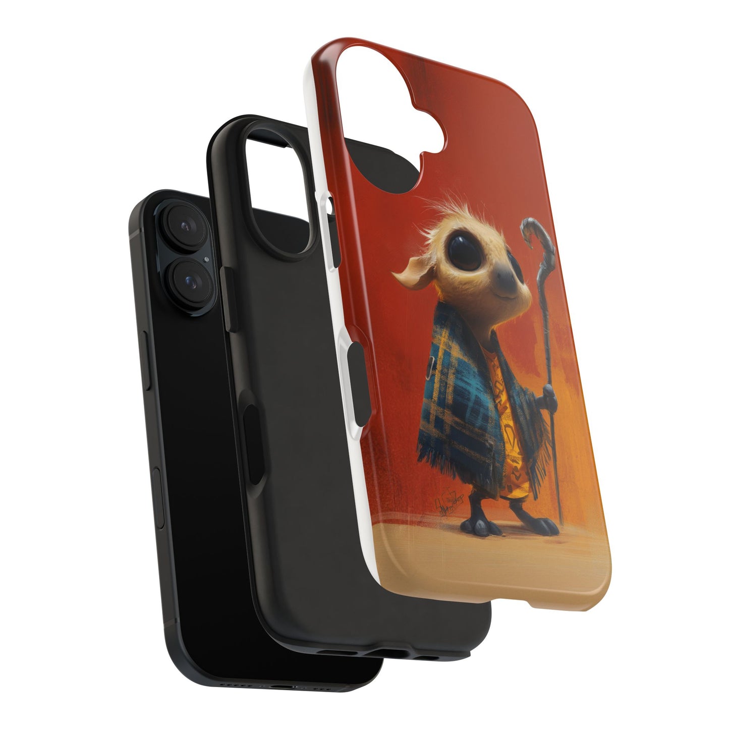 Whimsical Tough Phone Case - Cute Character Design for Kids & Adults