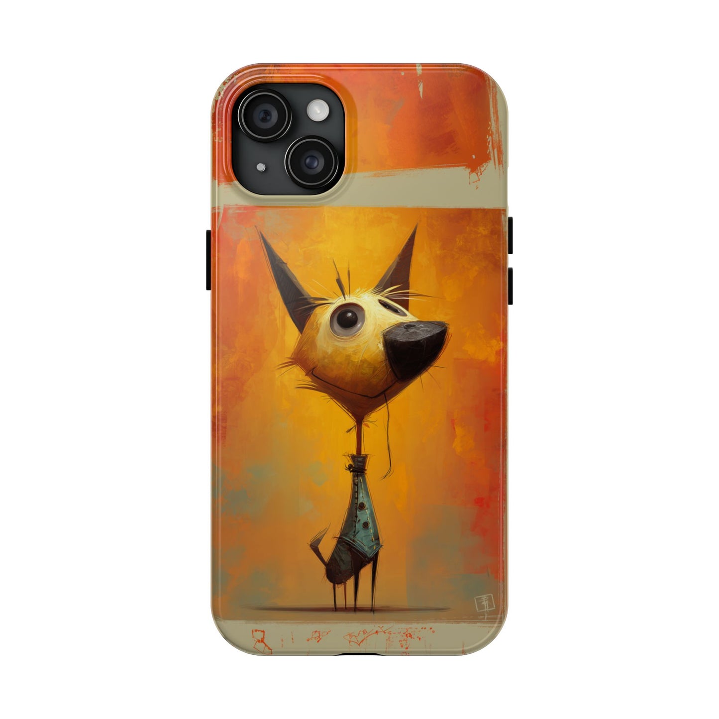 Whimsical Dog Art Tough Phone Case - Fun & Stylish Pet Lover Gift
