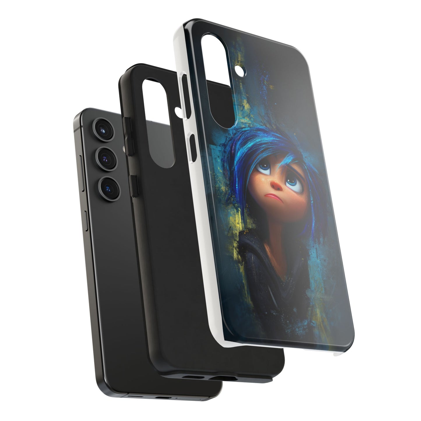 Unique Artsy Tough Phone Case – Emotional Abstract Design for Creative Souls
