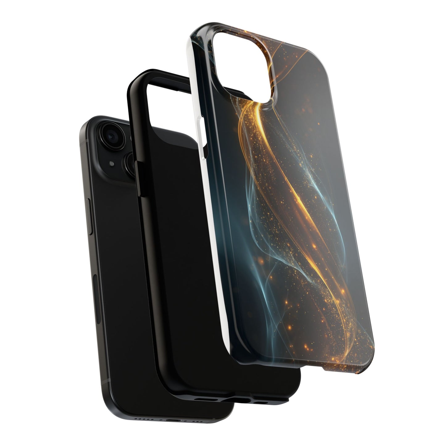 Stylish Tough Phone Case with Elegant Swirl Design