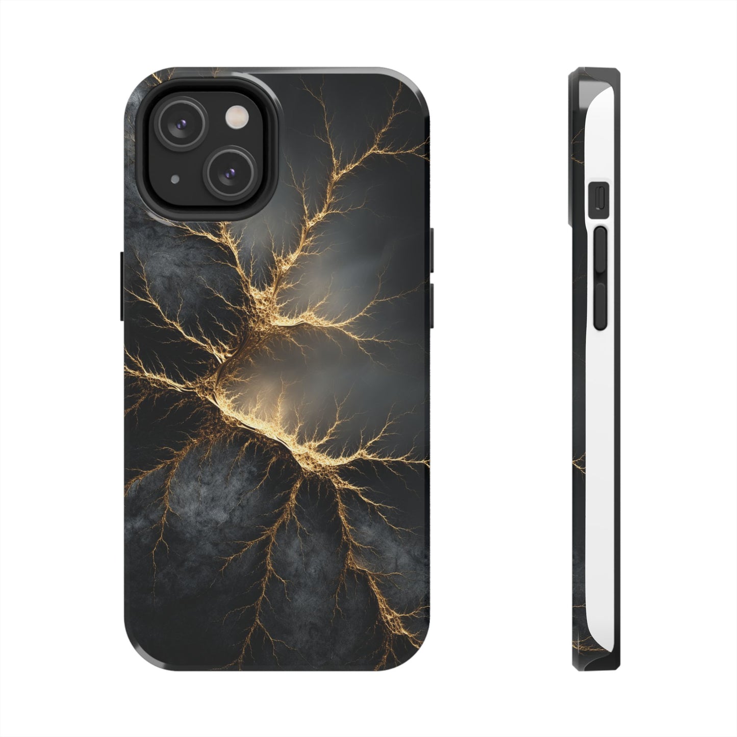 Electric Lightning Tough Phone Case - Durable Protection with Striking Design
