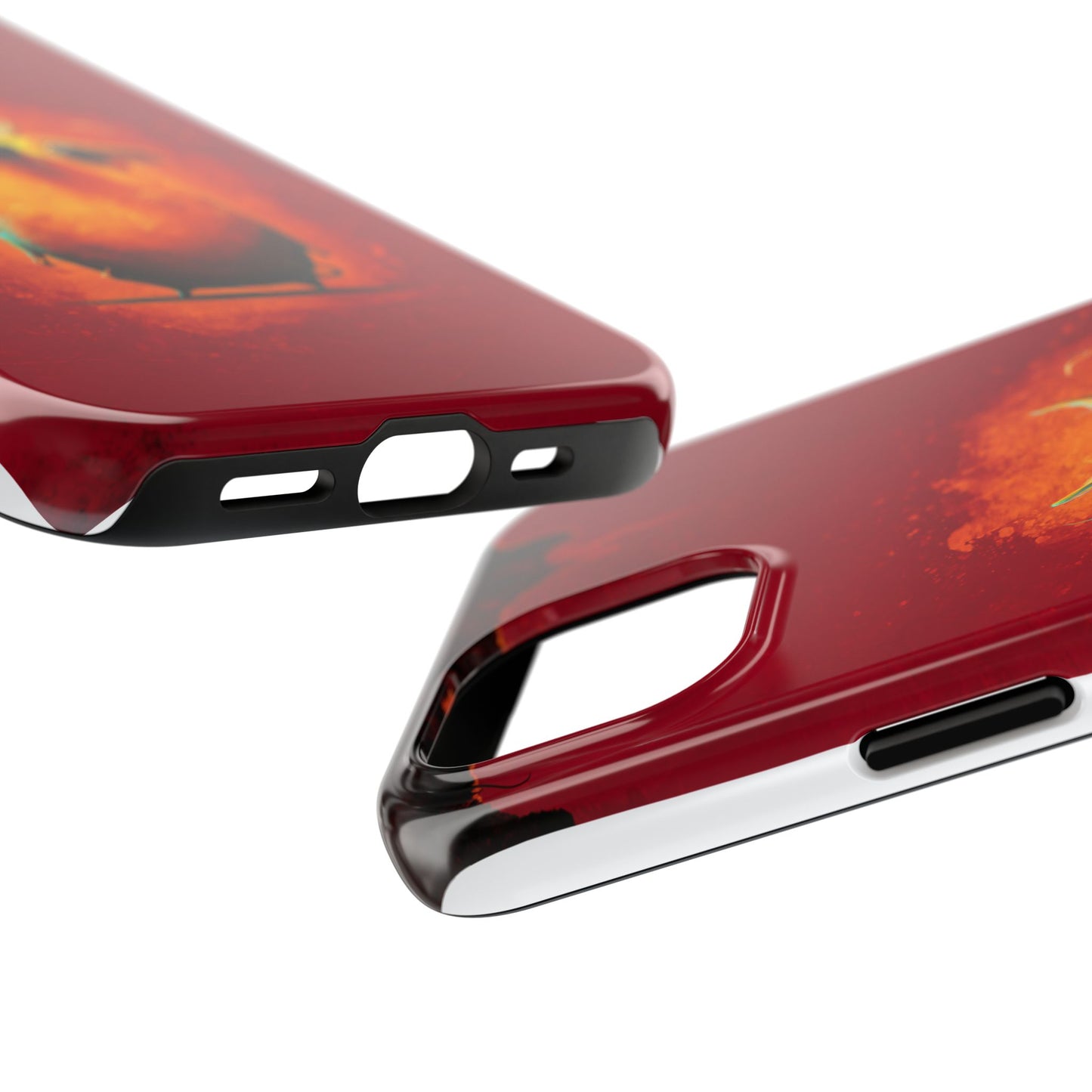Whimsical Tough Phone Case - Cute Orange Monster Design