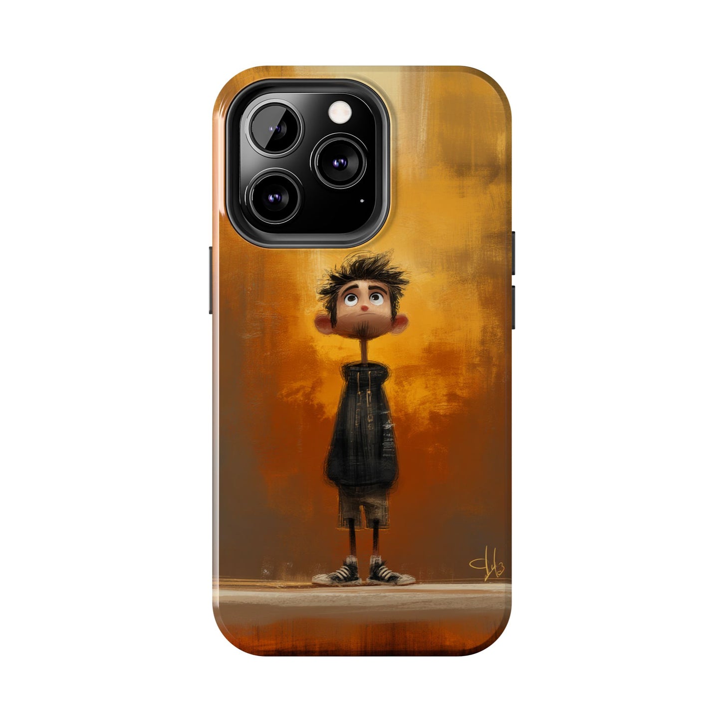 Unique Tough Phone Cases with Artistic Boy Design - Perfect for Kids and Teens