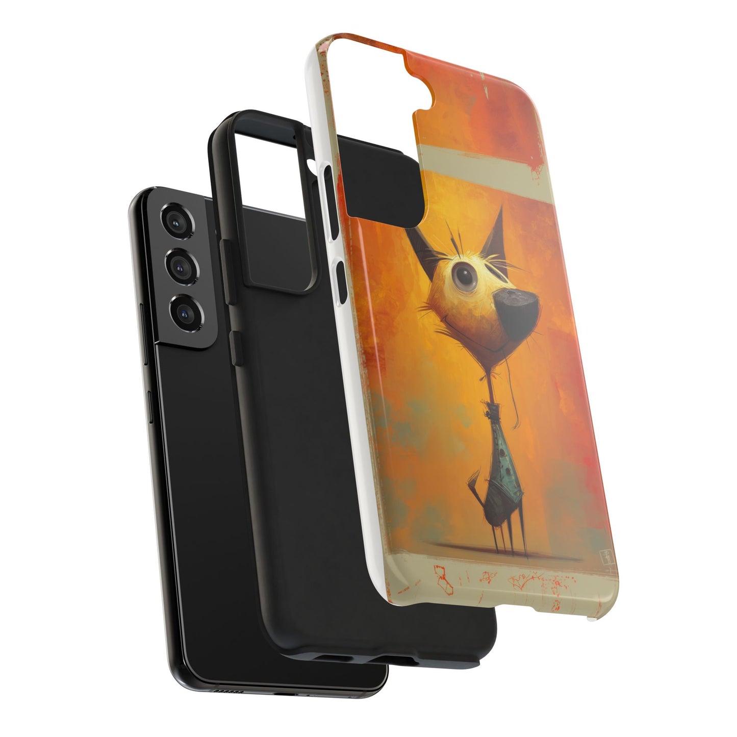 Whimsical Dog Art Tough Phone Case - Fun & Stylish Pet Lover Gift