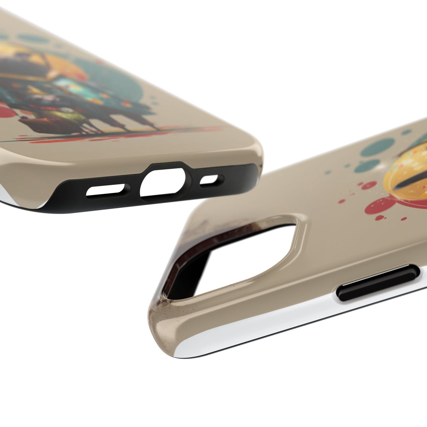 Whimsical Pet-Inspired Tough Phone Case - Perfect for Animal Lovers