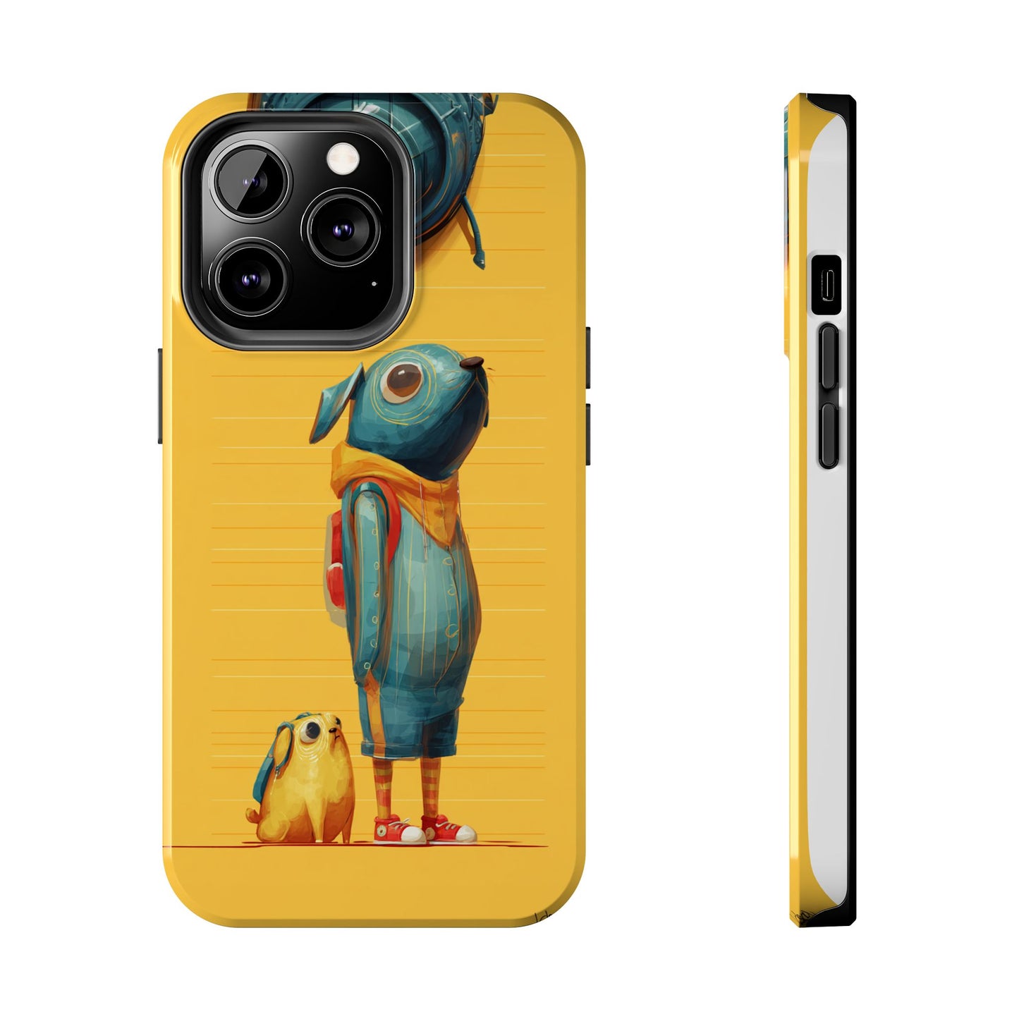 Colorful Animal Art Tough Phone Case - Perfect for Pet Lovers & Kids