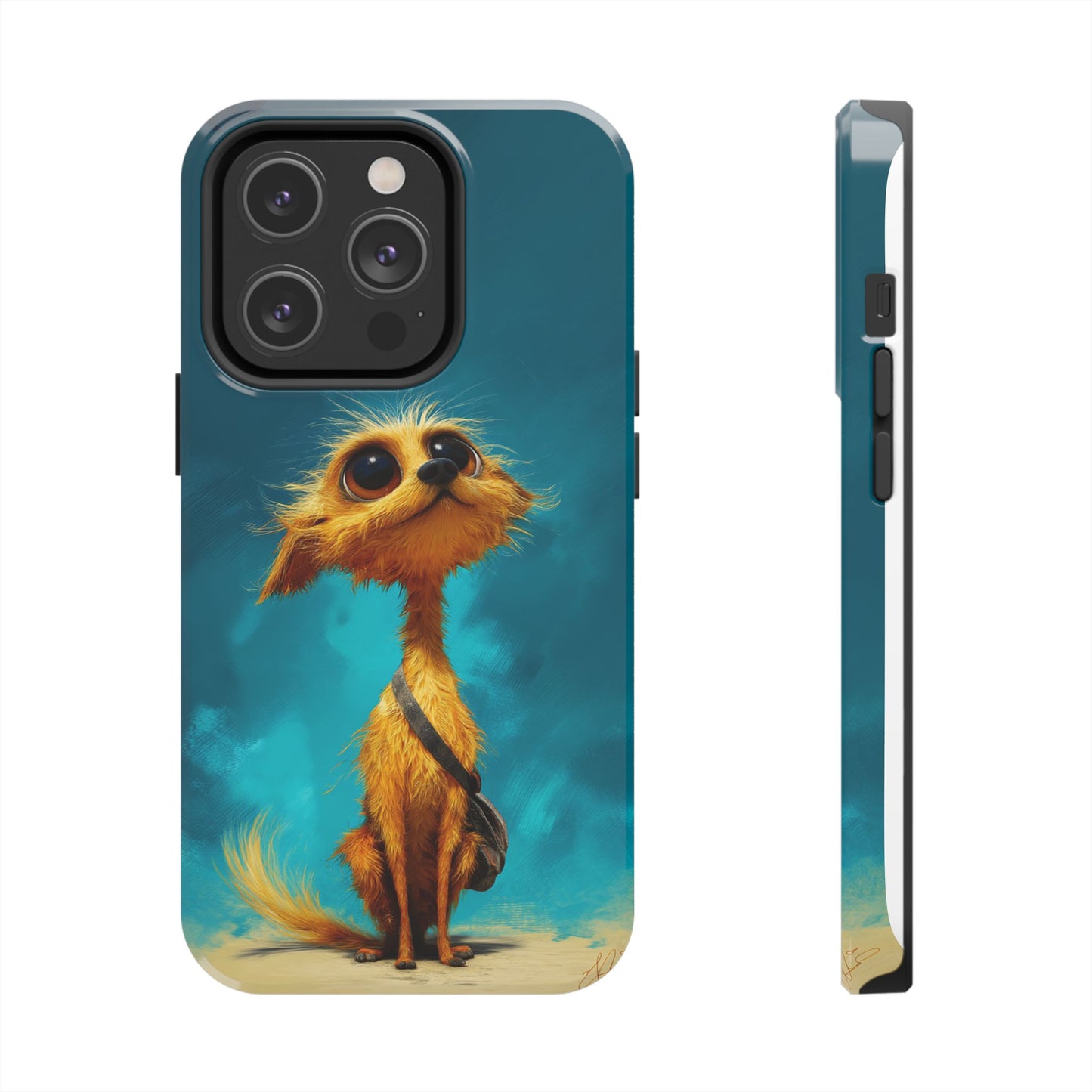 Whimsical Dog Art Tough Phone Case - Durable and Stylish Protection for Pet Lovers