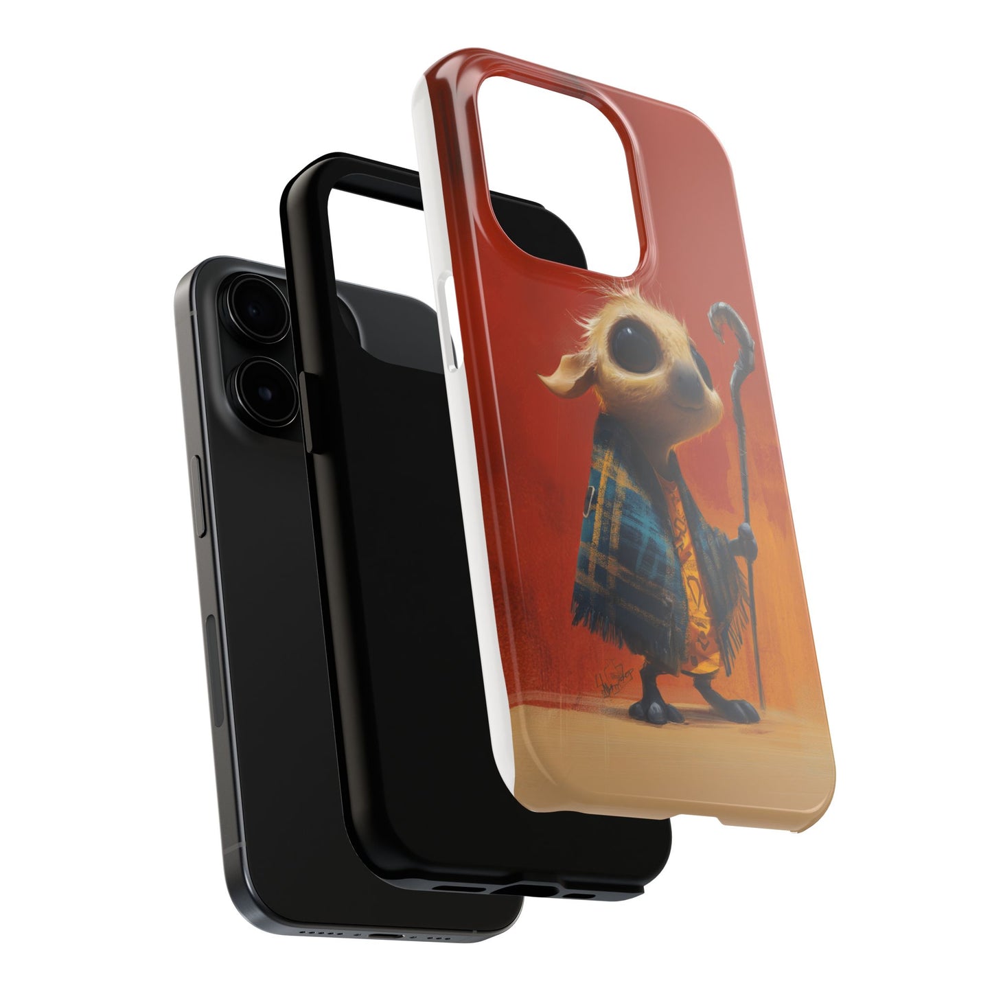 Whimsical Tough Phone Case - Cute Character Design for Kids & Adults
