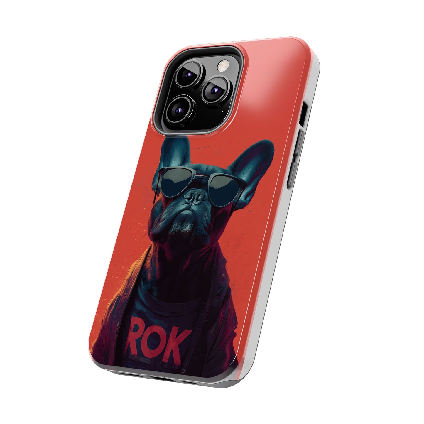Rockin’ Dogs Tough Phone Case - Playful Guitarist & Cool Bulldog for Pet Lovers