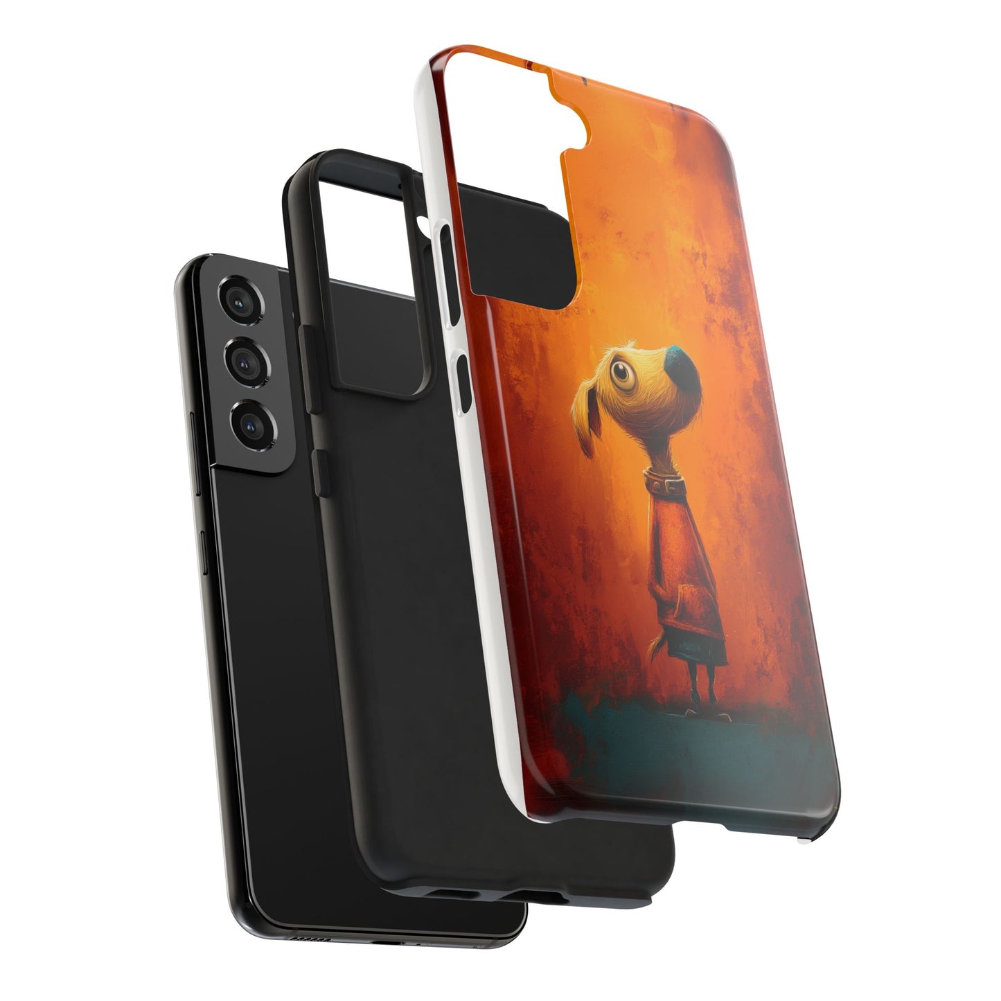 Whimsical Dog Art Tough Phone Case - Durable & Stylish Pet Lover Accessory