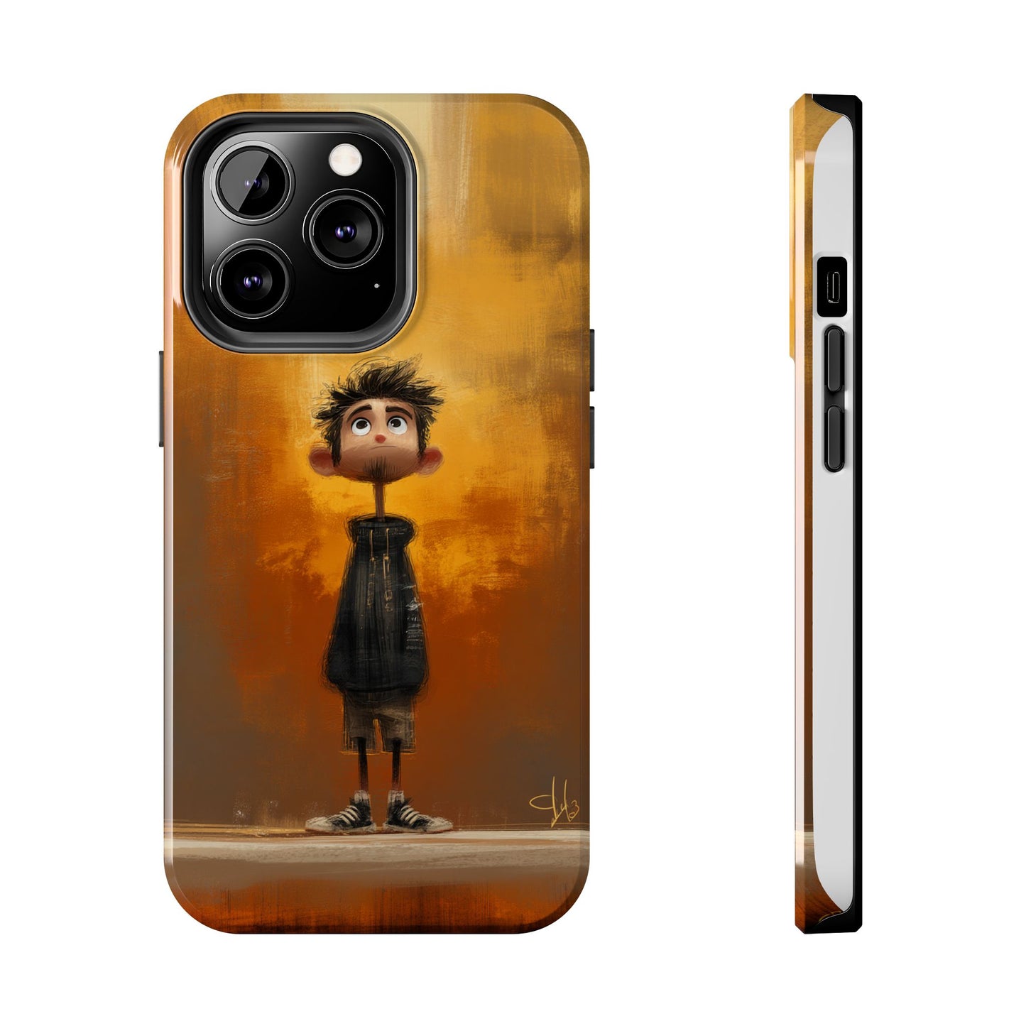 Unique Tough Phone Cases with Artistic Boy Design - Perfect for Kids and Teens