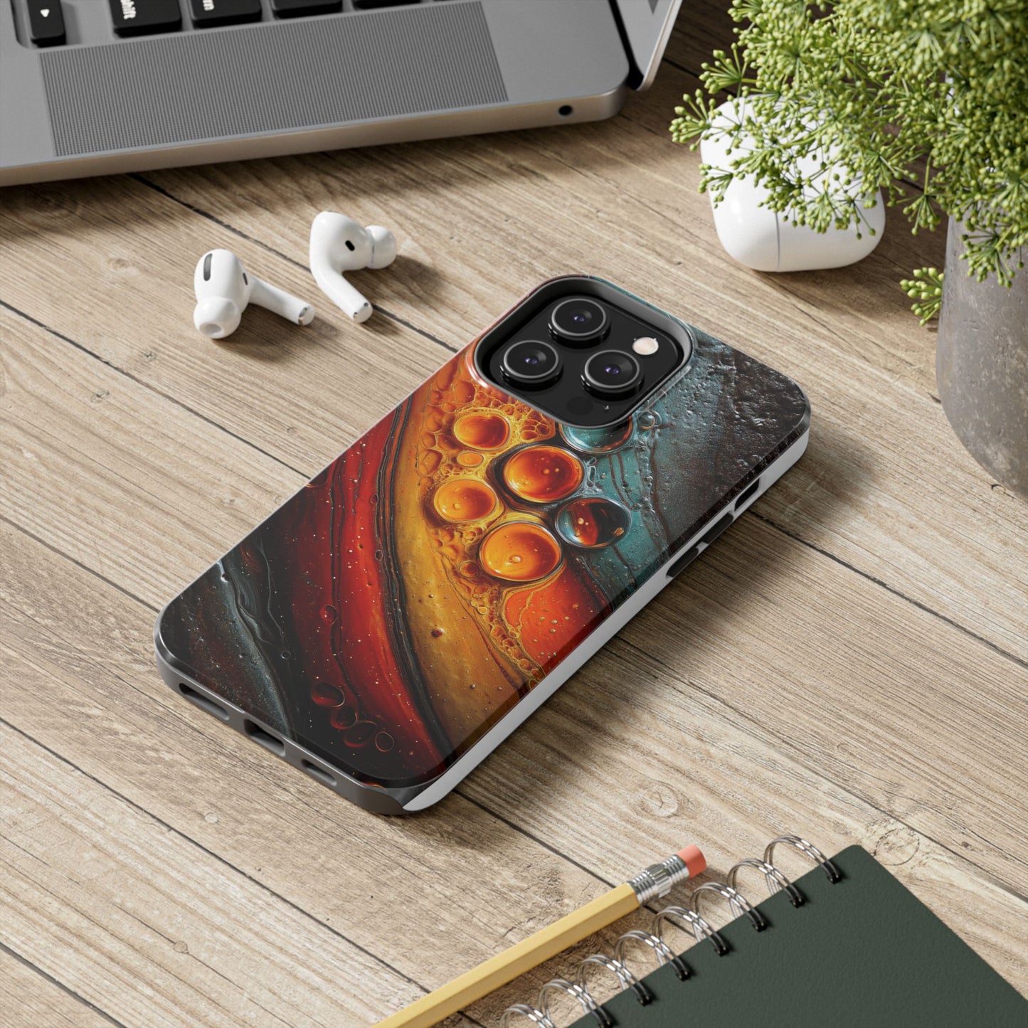 Artistic Tough Phone Case - Unique Abstract Design for Durable Protection