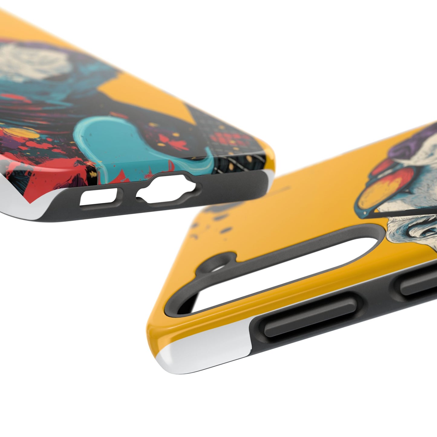 French Bulldog with Orange Sunglasses and Headphones Tough Phone Case