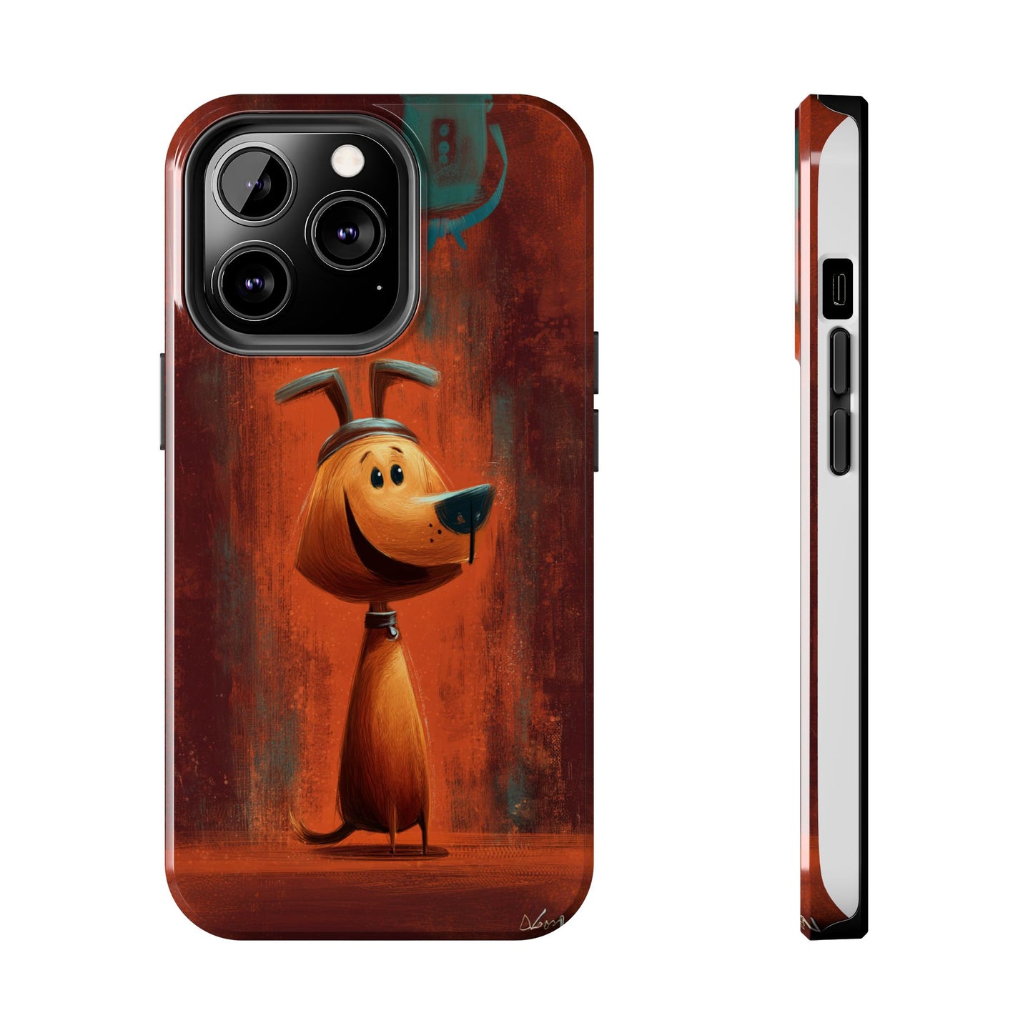 Playful Dog Art Tough Phone Case - Perfect for Pet Lovers