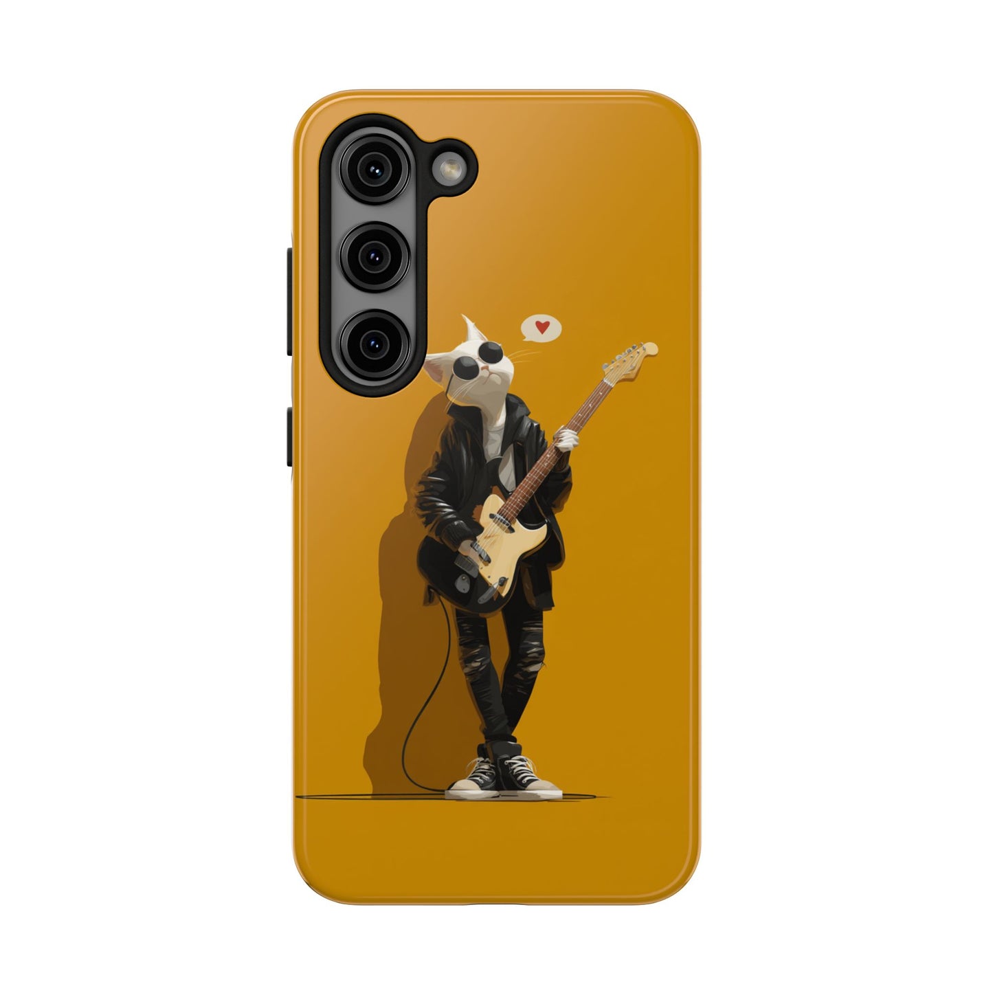 Cool Cat with Sunglasses Playing Guitar Tough Phone Case