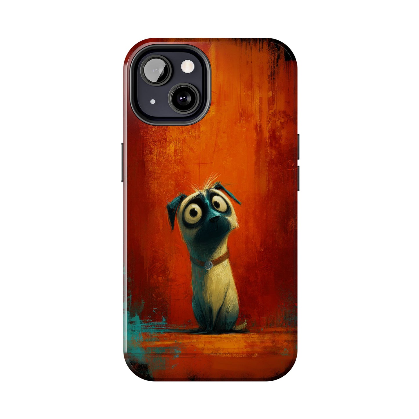 Whimsical Dog Art Tough Phone Case - Durable Protection for Pet Lovers