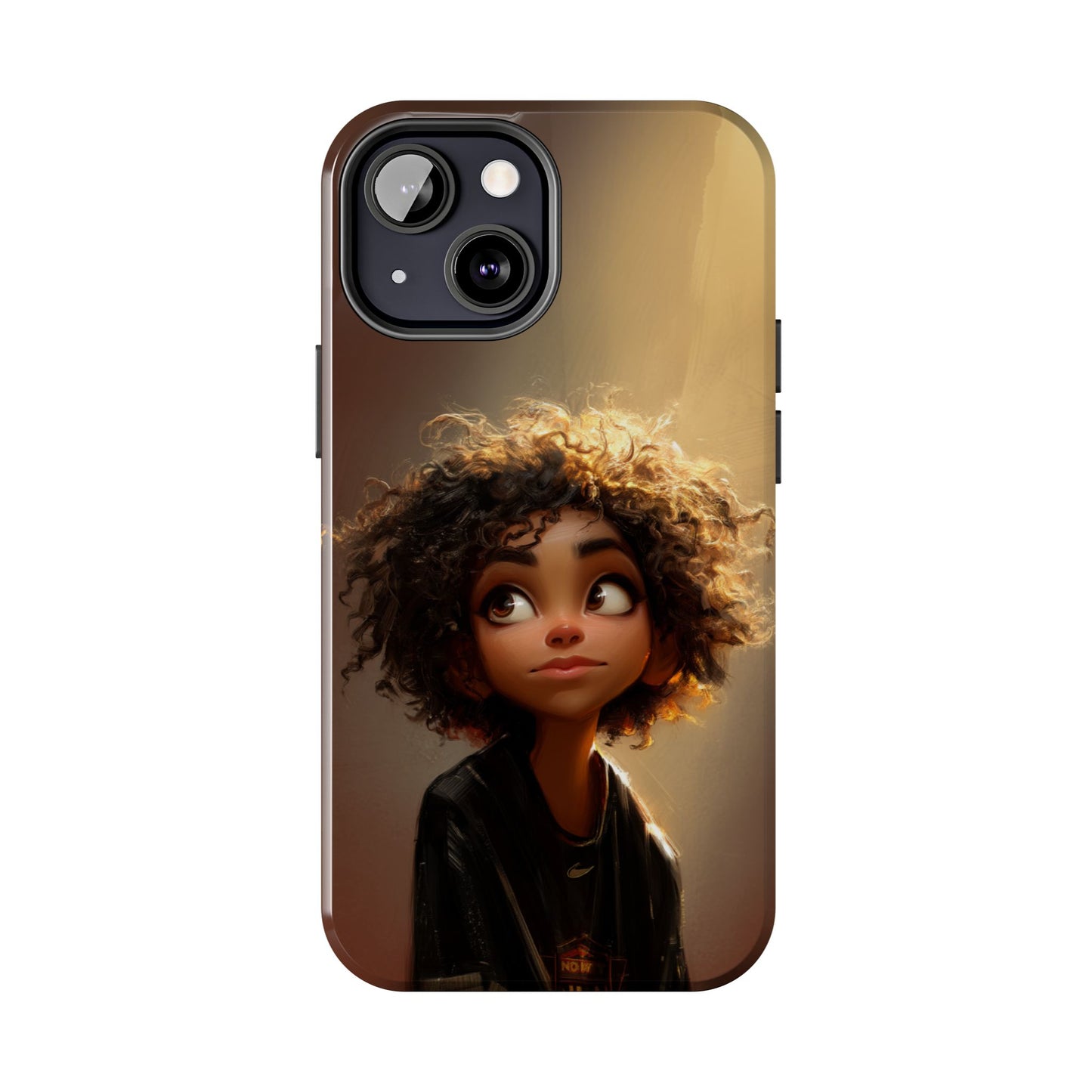 Artistic Tough Phone Case with Whimsical Character Design