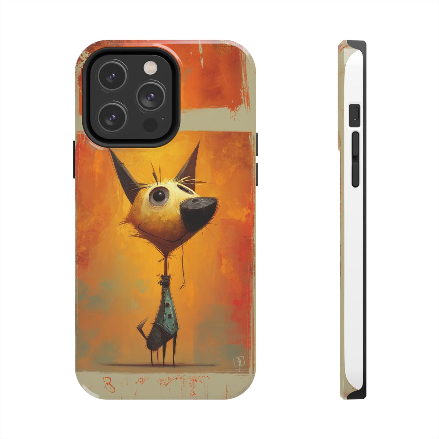 Whimsical Dog Art Tough Phone Case - Fun & Stylish Pet Lover Gift