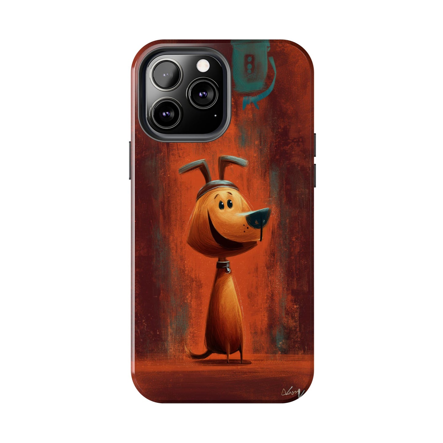 Playful Dog Art Tough Phone Case - Perfect for Pet Lovers