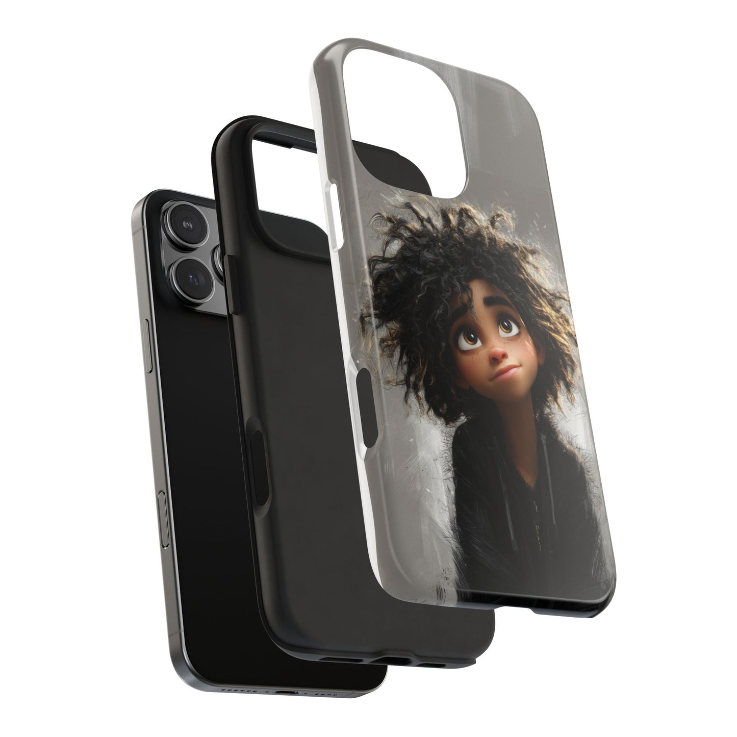 Artistic Tough Phone Case - Unique Character Design for Creative Souls