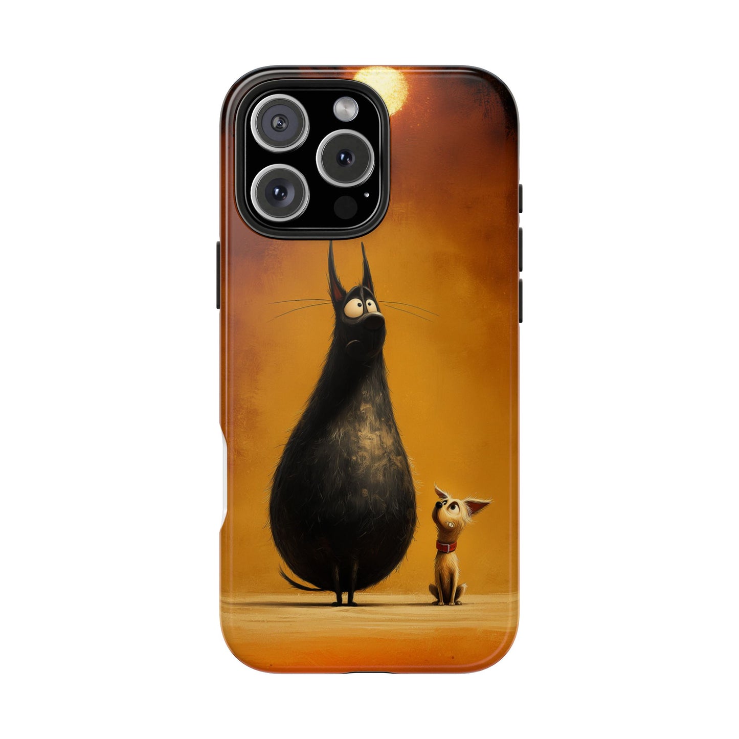 Whimsical Tough Phone Cases - Cat & Dog Design