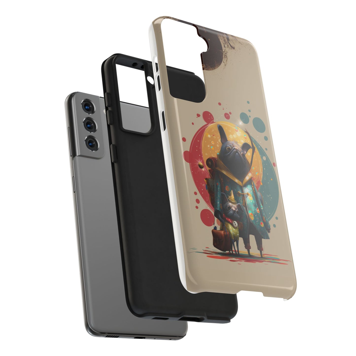 Whimsical Pet-Inspired Tough Phone Case - Perfect for Animal Lovers