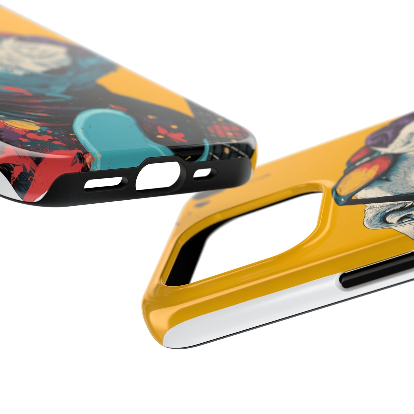 French Bulldog with Orange Sunglasses and Headphones Tough Phone Case