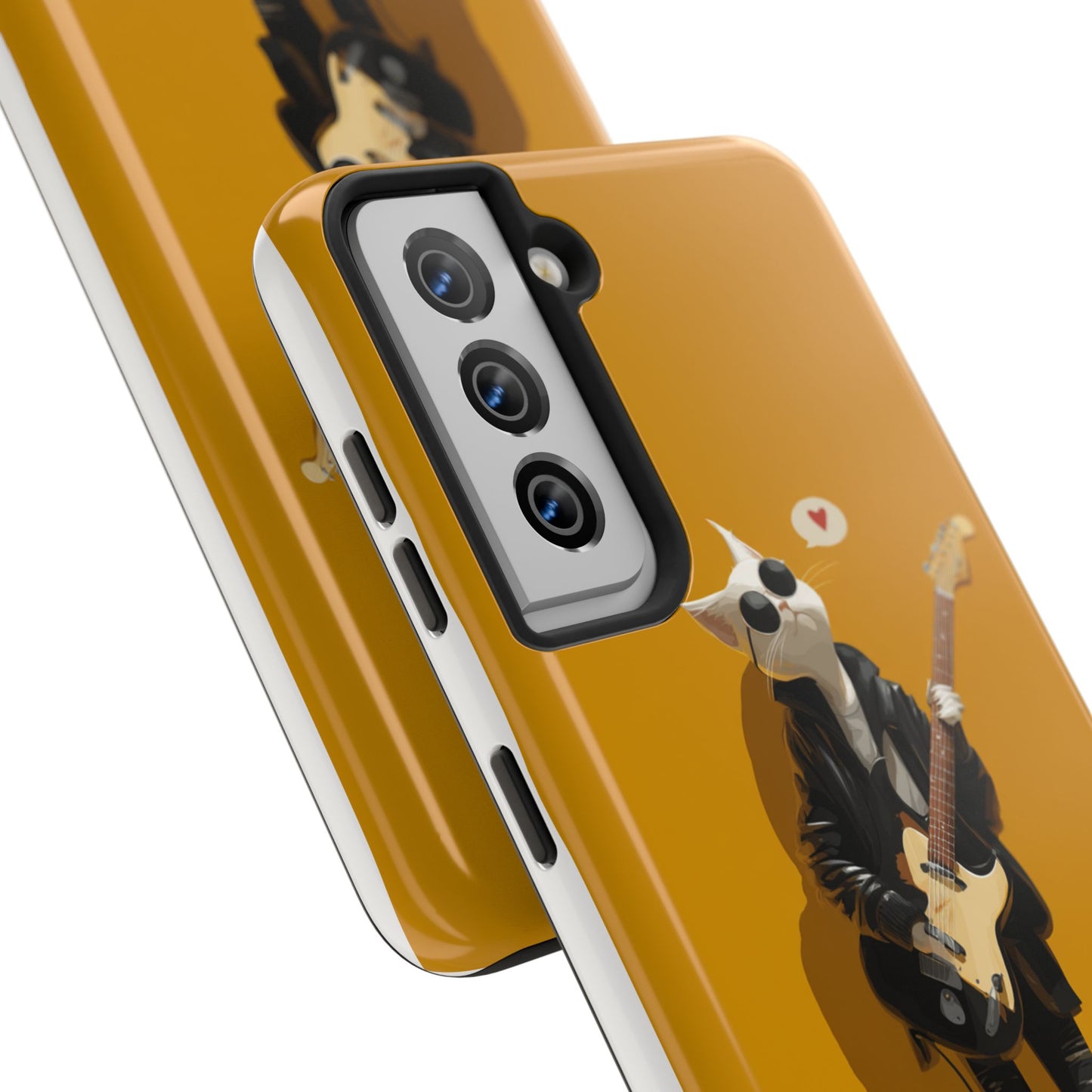 Cool Cat with Sunglasses Playing Guitar Tough Phone Case