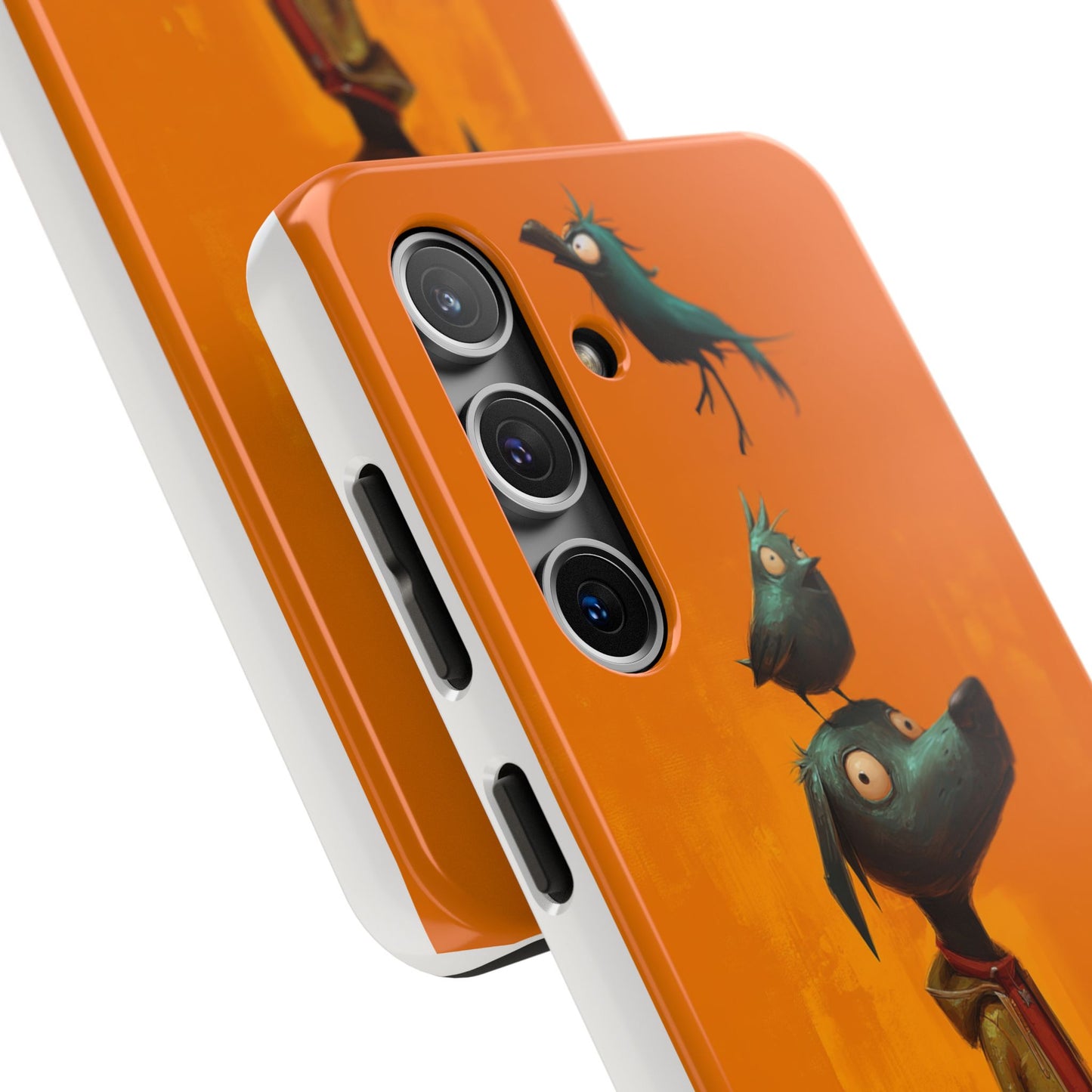Fun Dog & Bird Tough Phone Cases - Quirky Animal Art for Pet Lovers