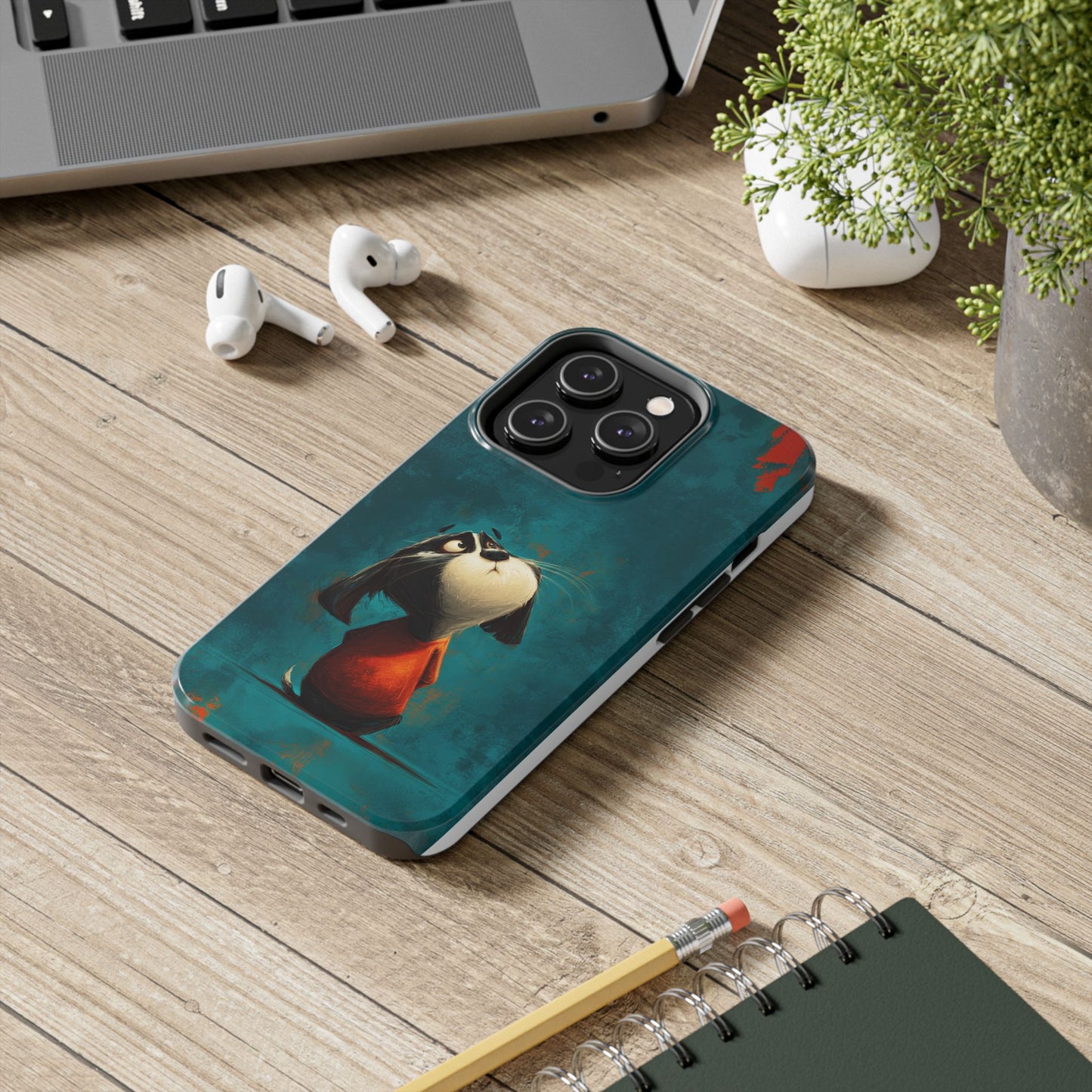 Whimsical Dog Tough Phone Case - Perfect for Pet Lovers!