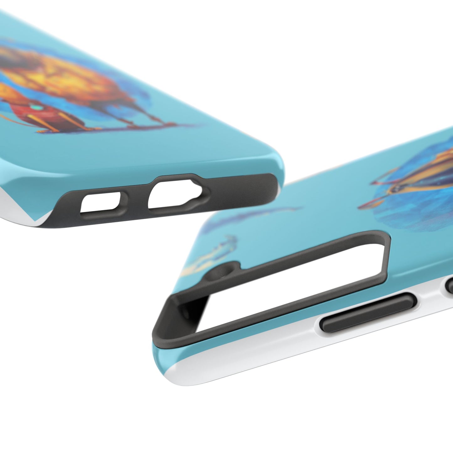 Whimsical Dog-Themed Tough Phone Case for Pet Lovers