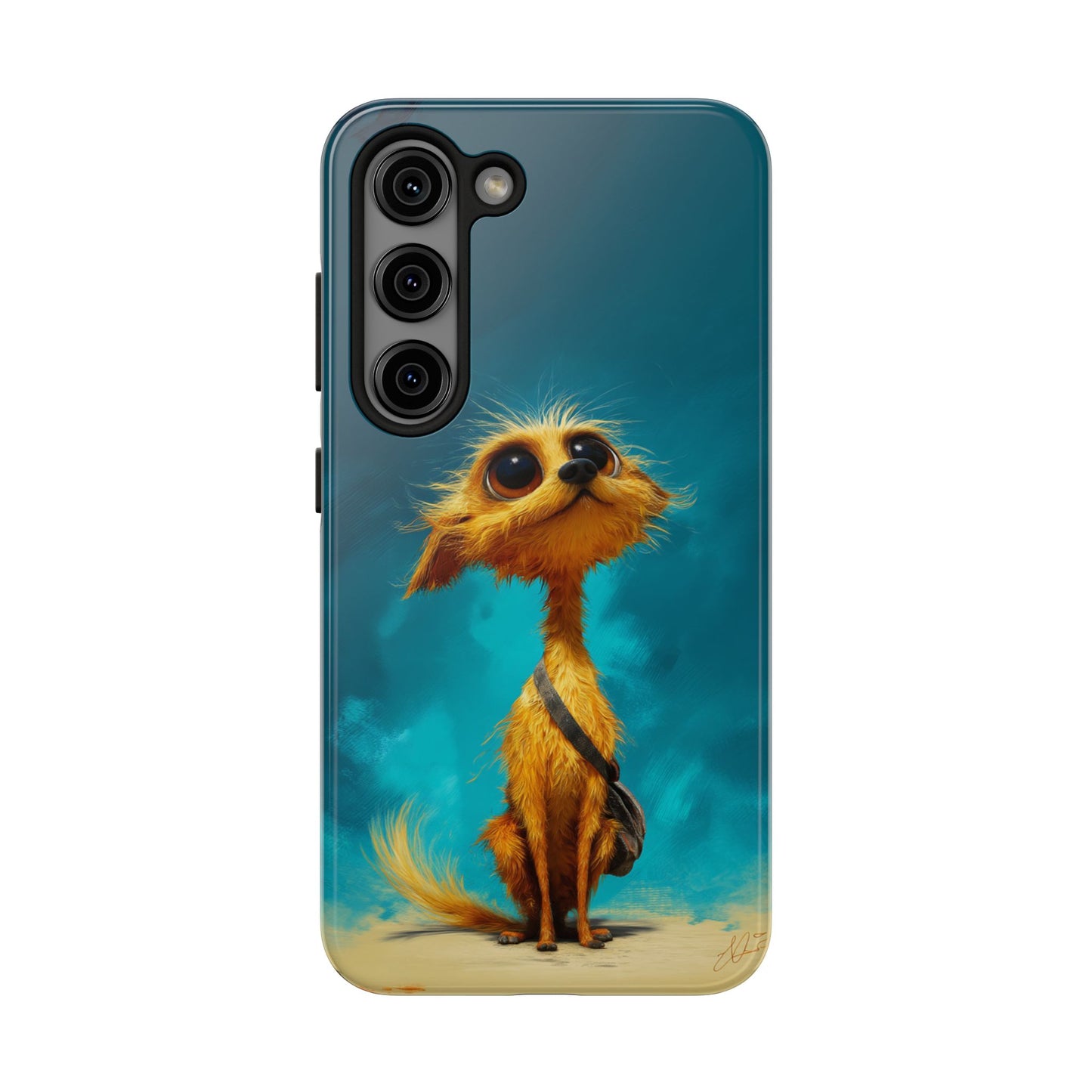 Whimsical Dog Art Tough Phone Case - Durable and Stylish Protection for Pet Lovers