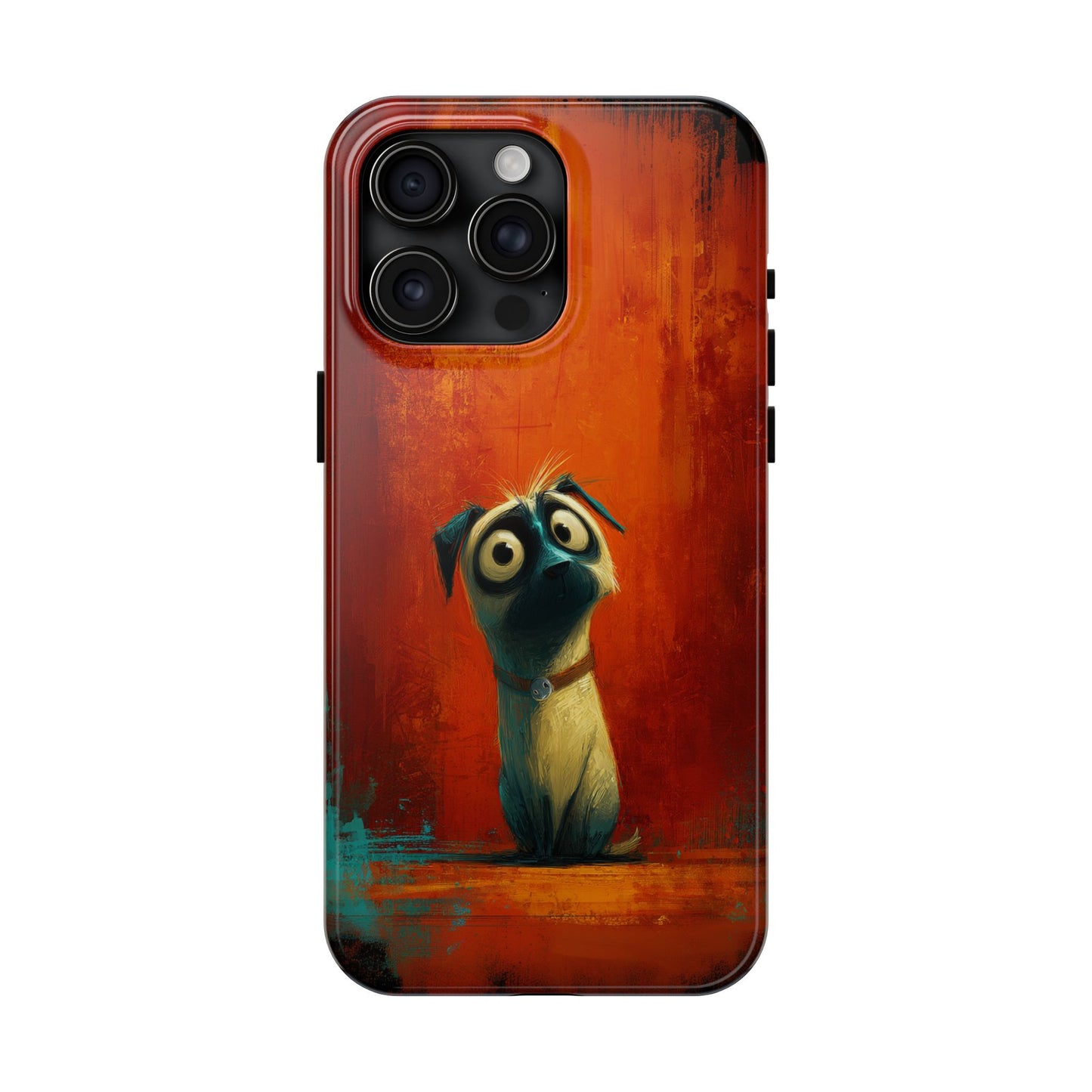 Whimsical Dog Art Tough Phone Case - Durable Protection for Pet Lovers