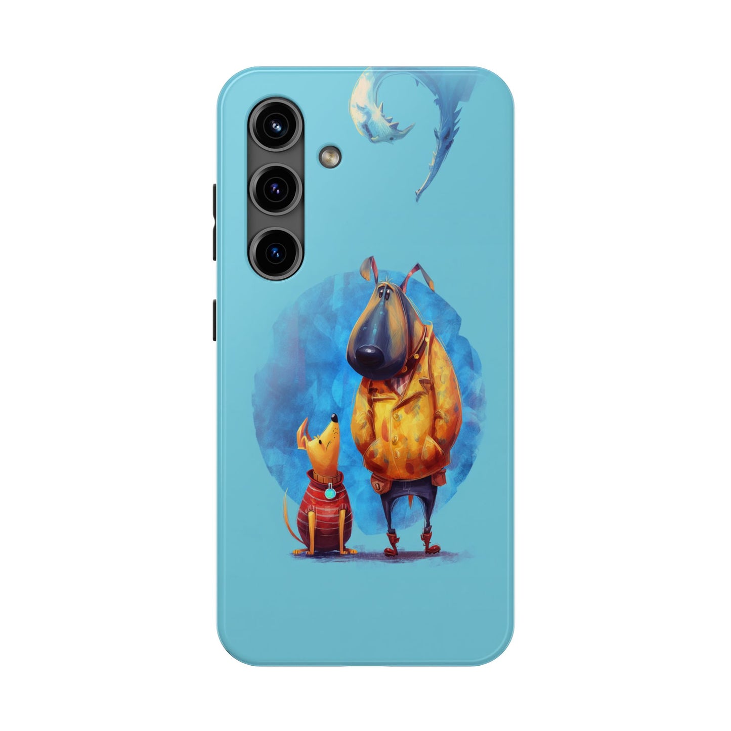 Whimsical Dog-Themed Tough Phone Case for Pet Lovers