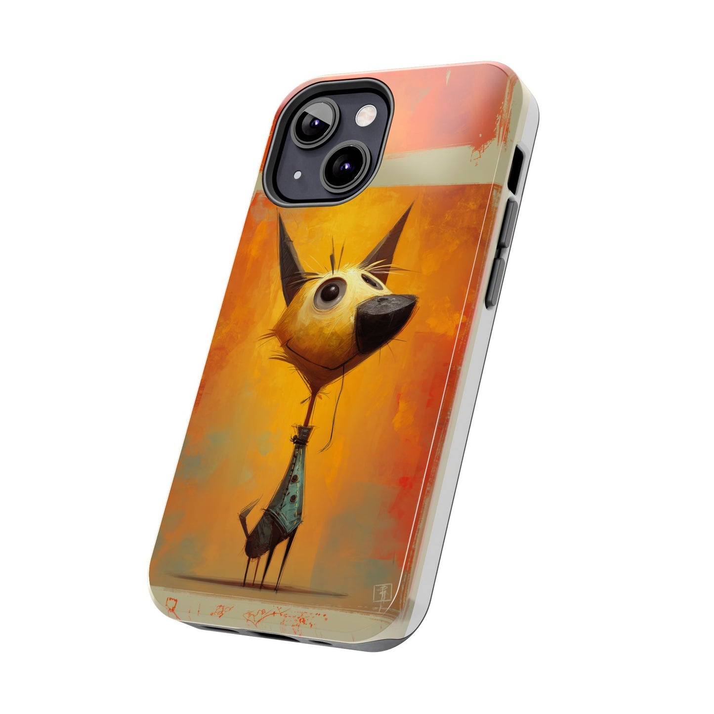 Whimsical Dog Art Tough Phone Case - Fun & Stylish Pet Lover Gift