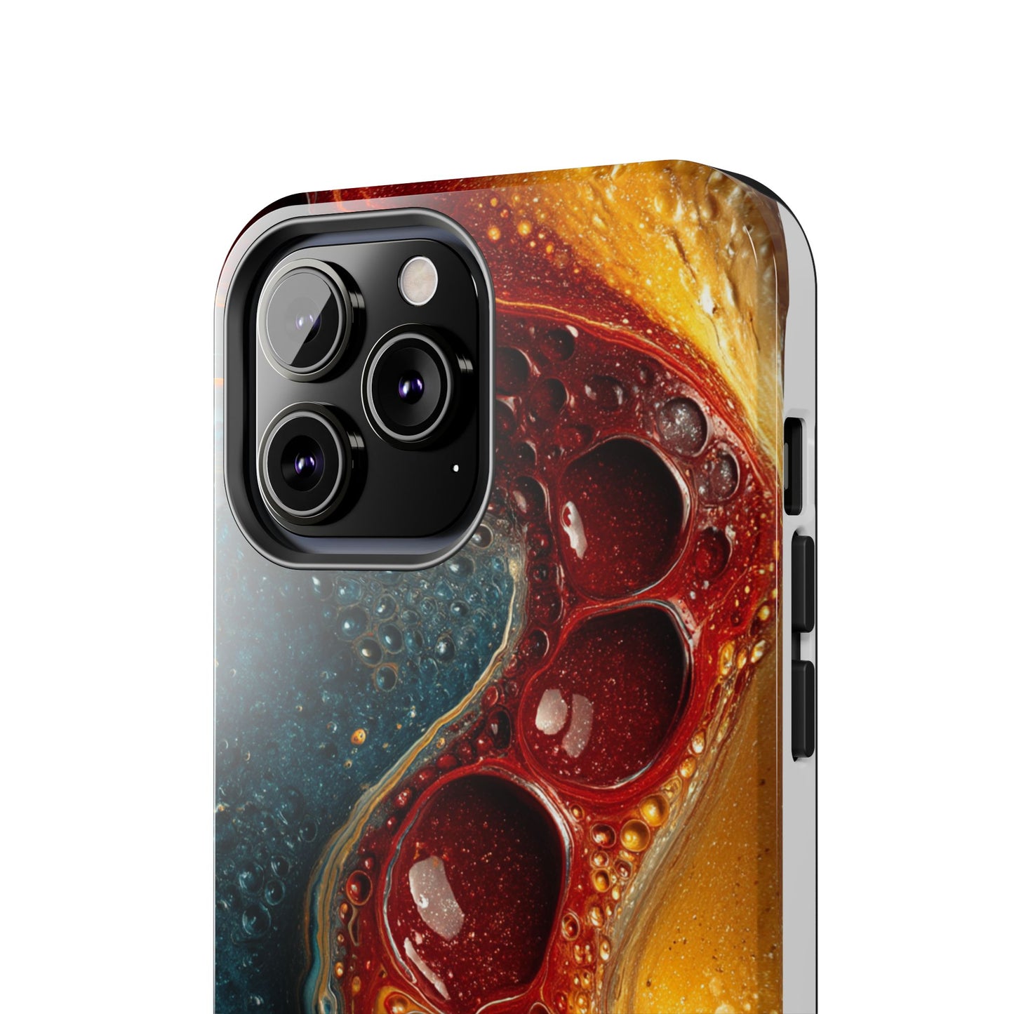 Artistic Tough Phone Case - Vibrant Fluid Design