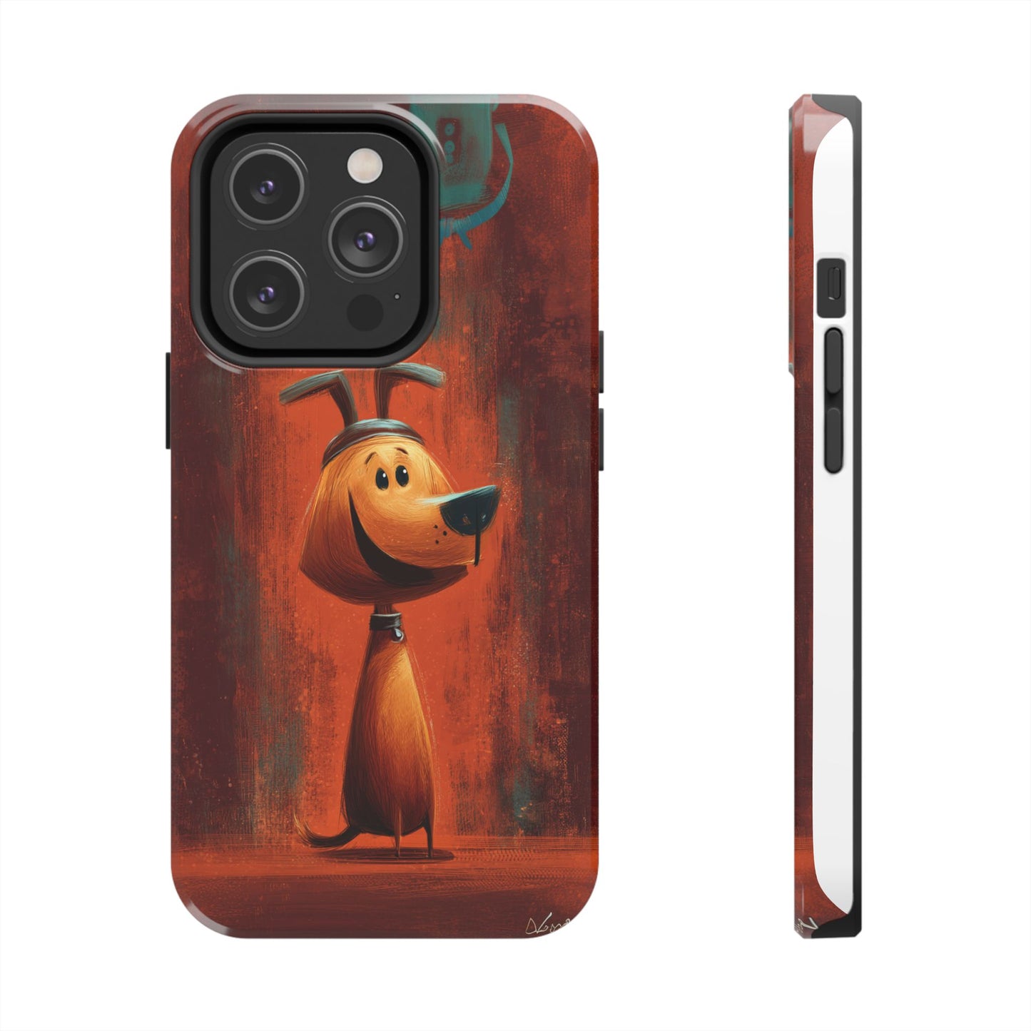 Playful Dog Art Tough Phone Case - Perfect for Pet Lovers