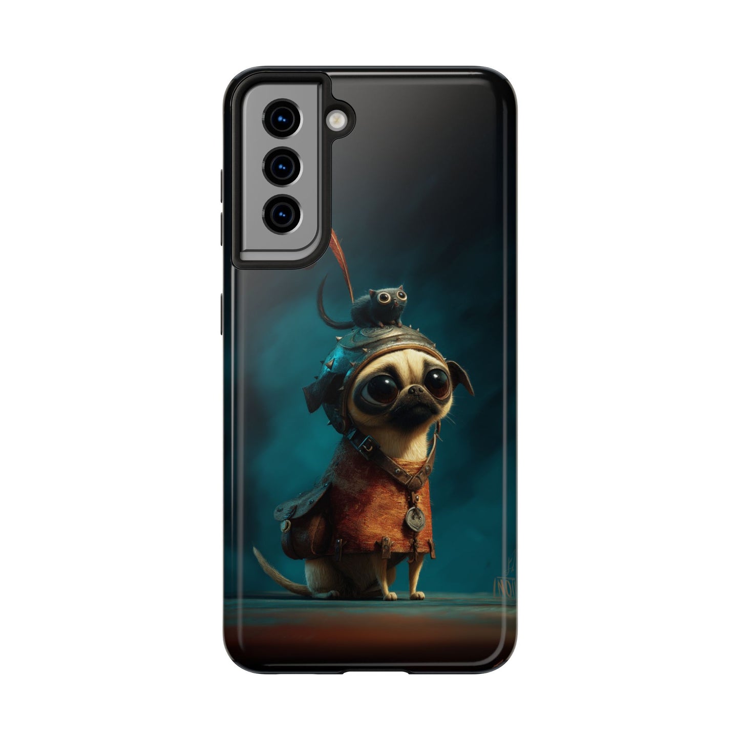 Cute Pug Adventure Tough Phone Case - Durable Protection for Pet Lovers