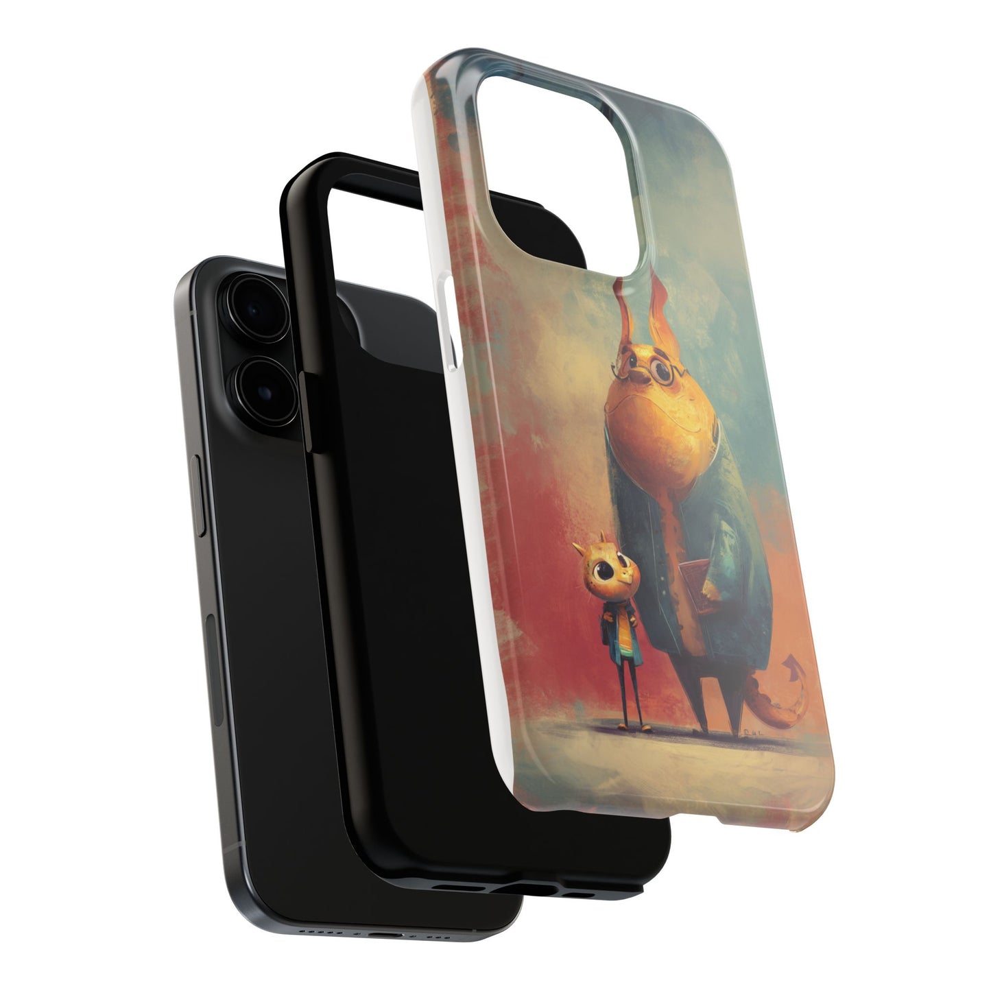 Animal Art Tough Phone Cases, Cute Character Phone Protector, Unique Cartoon Phone Cover, Fun Gift for Kids, Birthday or Holiday Present