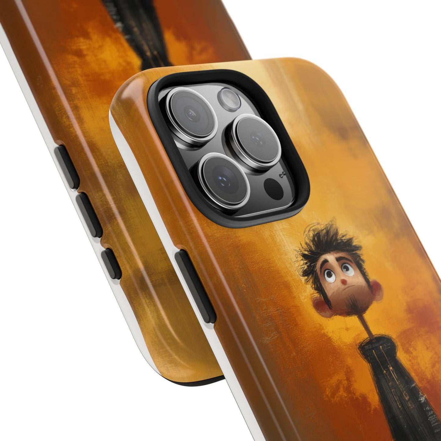 Unique Tough Phone Cases with Artistic Boy Design - Perfect for Kids and Teens
