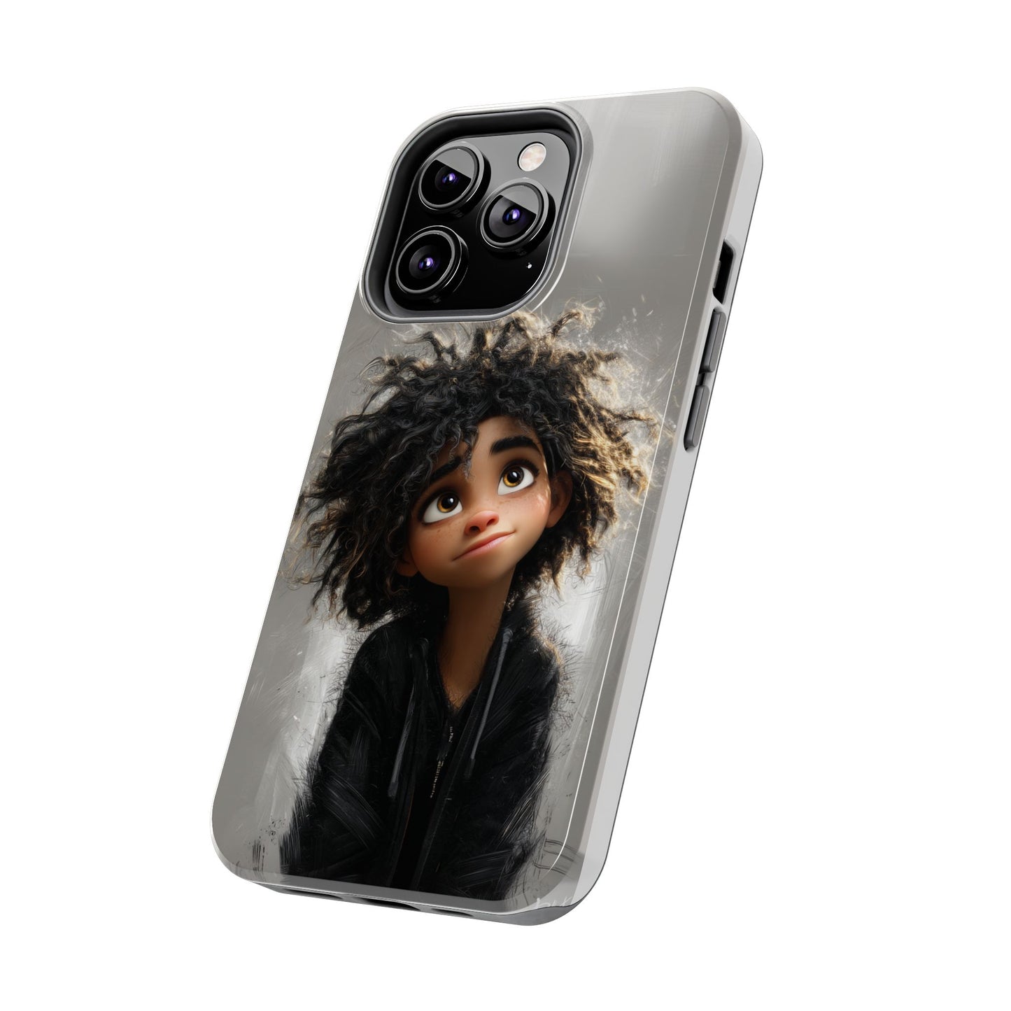 Artistic Tough Phone Case - Unique Character Design for Creative Souls