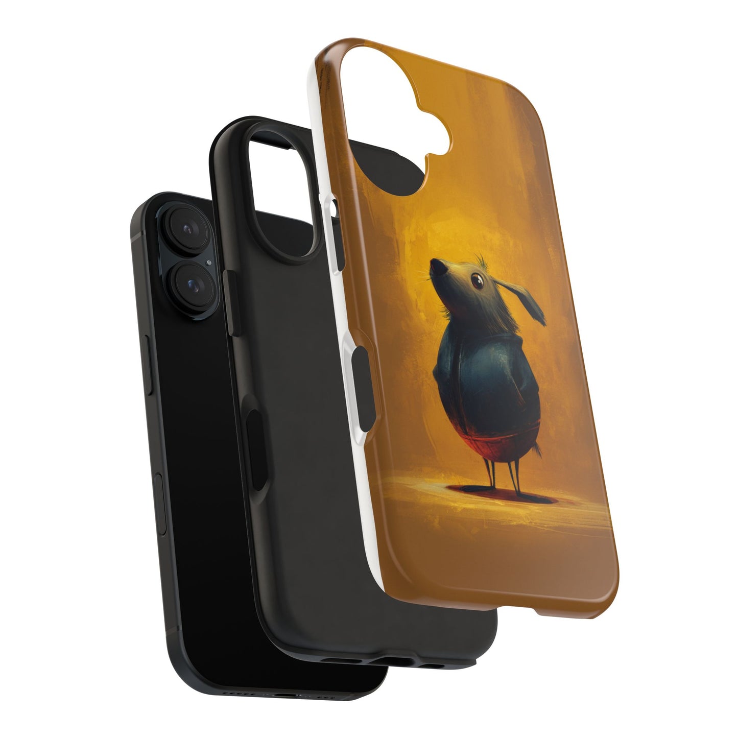 Whimsical Dog Art Tough Phone Case - Durable & Stylish