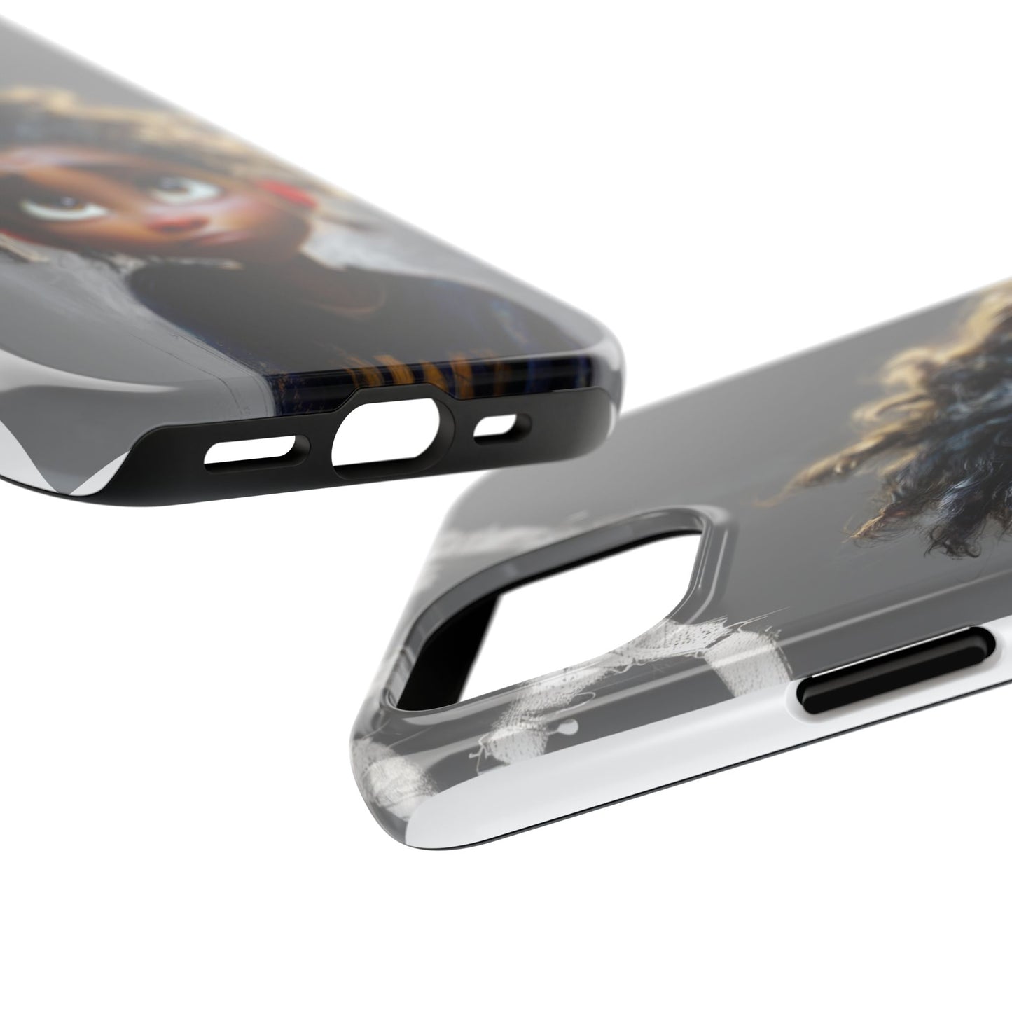 Whimsical Tough Phone Case - Artistic Design for Kids and Tweens