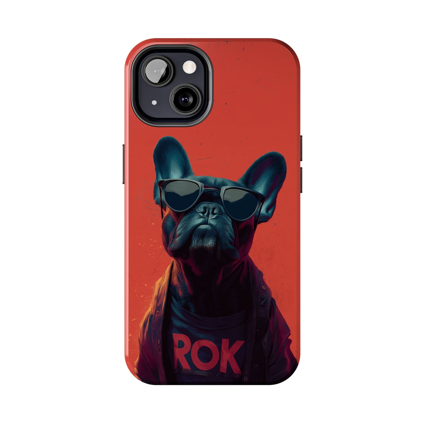 Rockin’ Dogs Tough Phone Case - Playful Guitarist & Cool Bulldog for Pet Lovers
