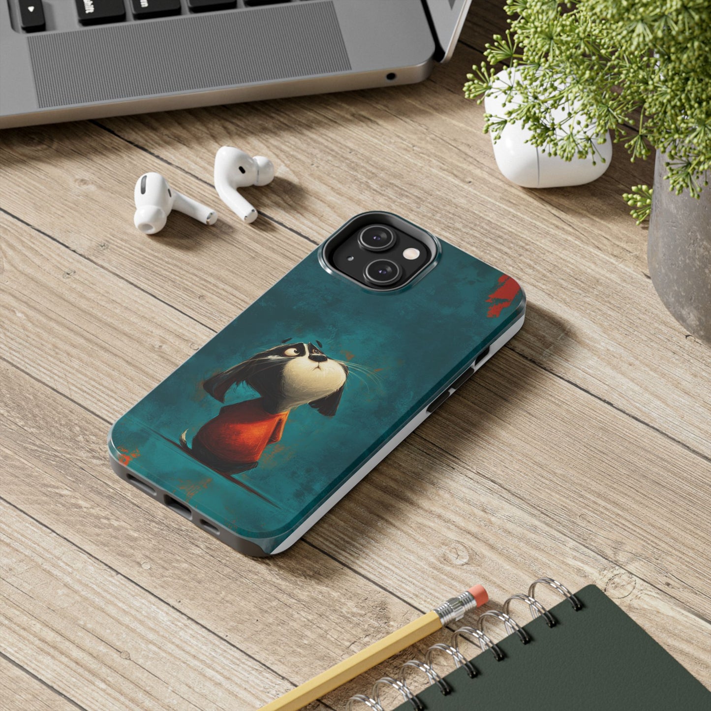 Whimsical Dog Tough Phone Case - Perfect for Pet Lovers!