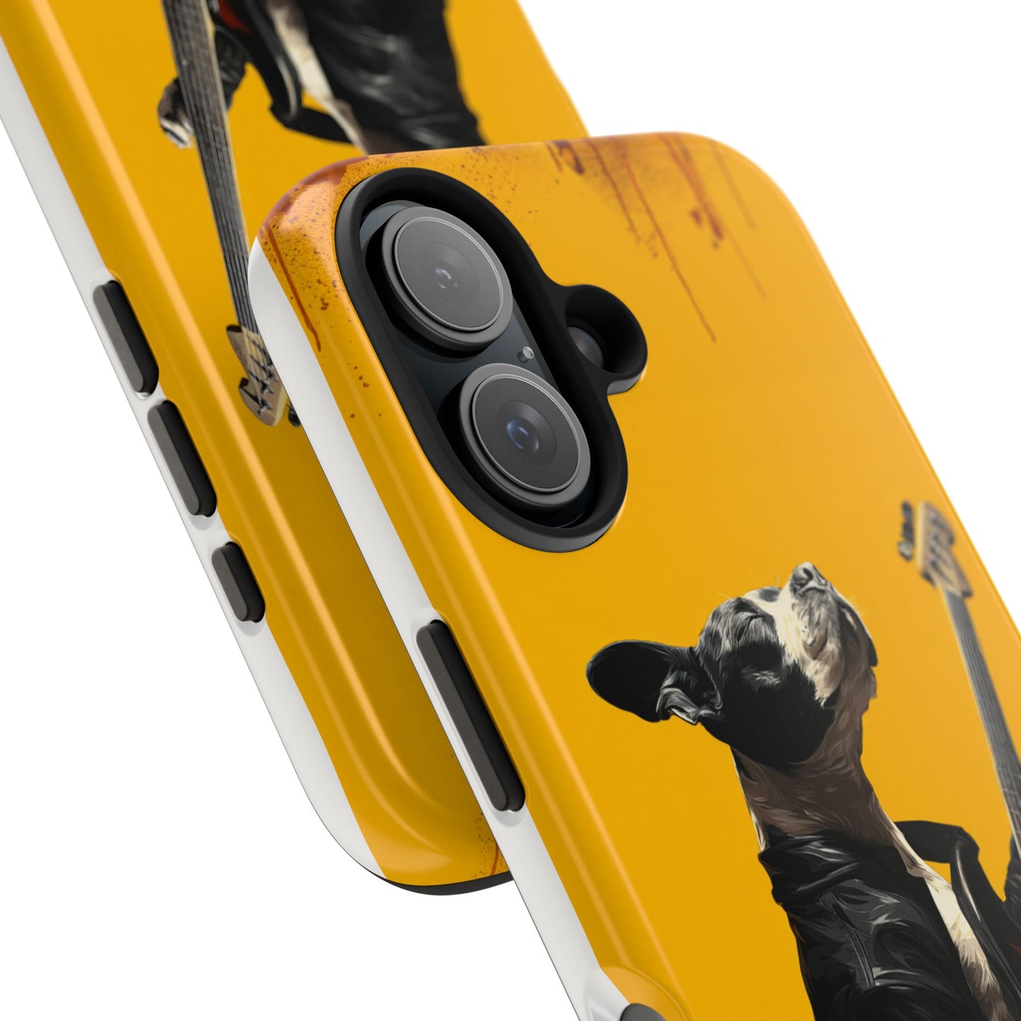 Rock Star Dog with Guitar Tough Phone Case – Wearable Art for Pet & Music Enthusiasts