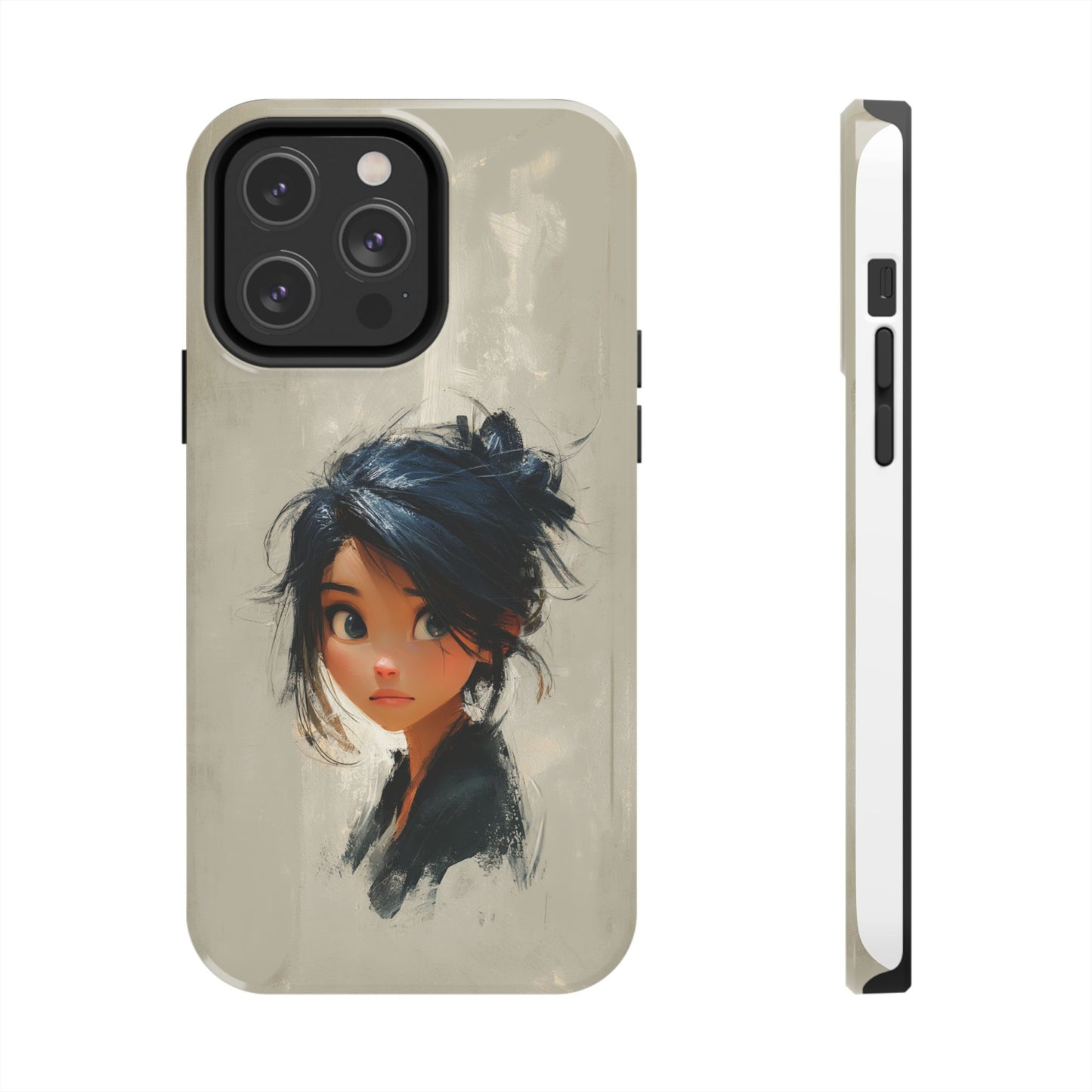 Artistic Tough Phone Case – Unique Portrait Design for Creatives