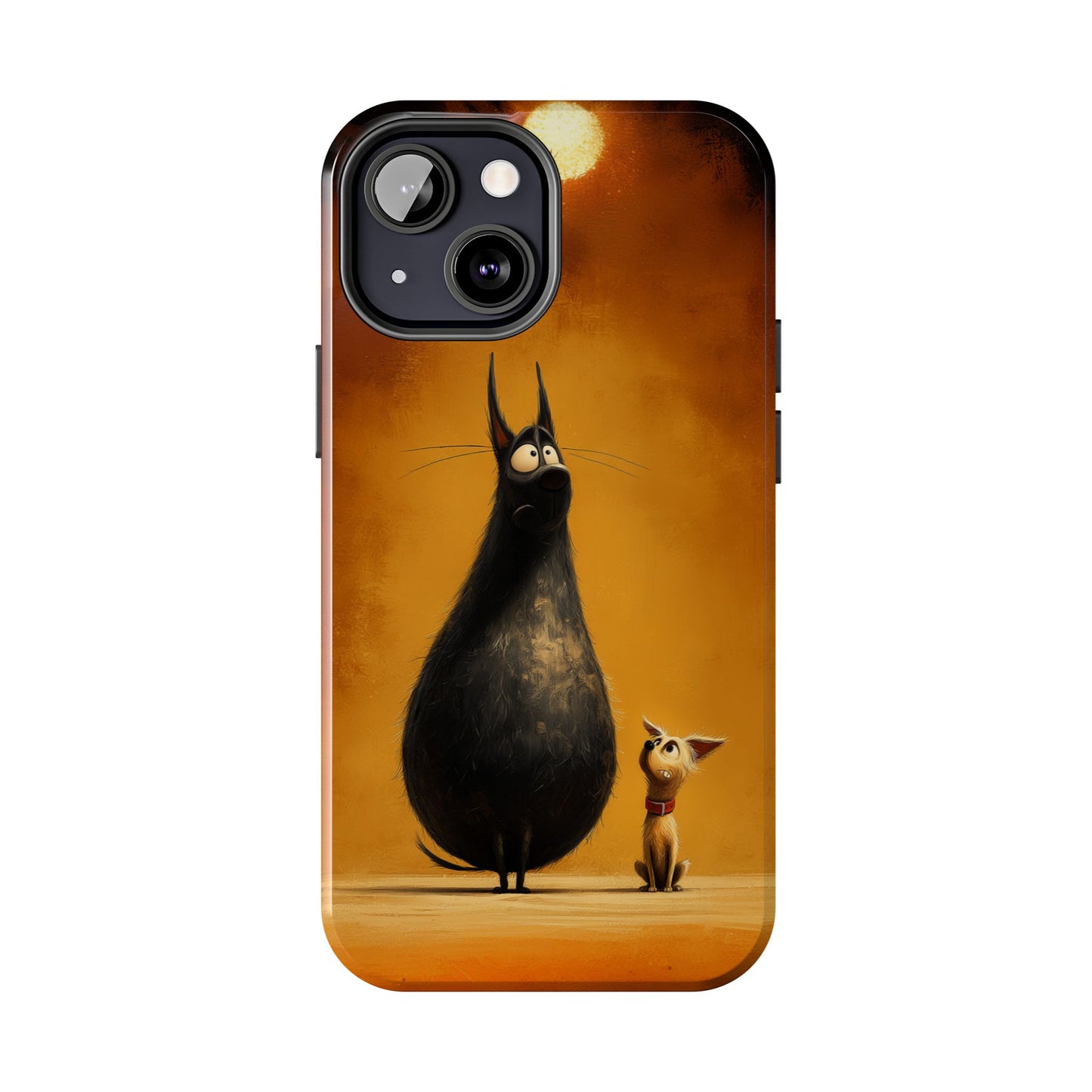 Whimsical Tough Phone Cases - Cat & Dog Design